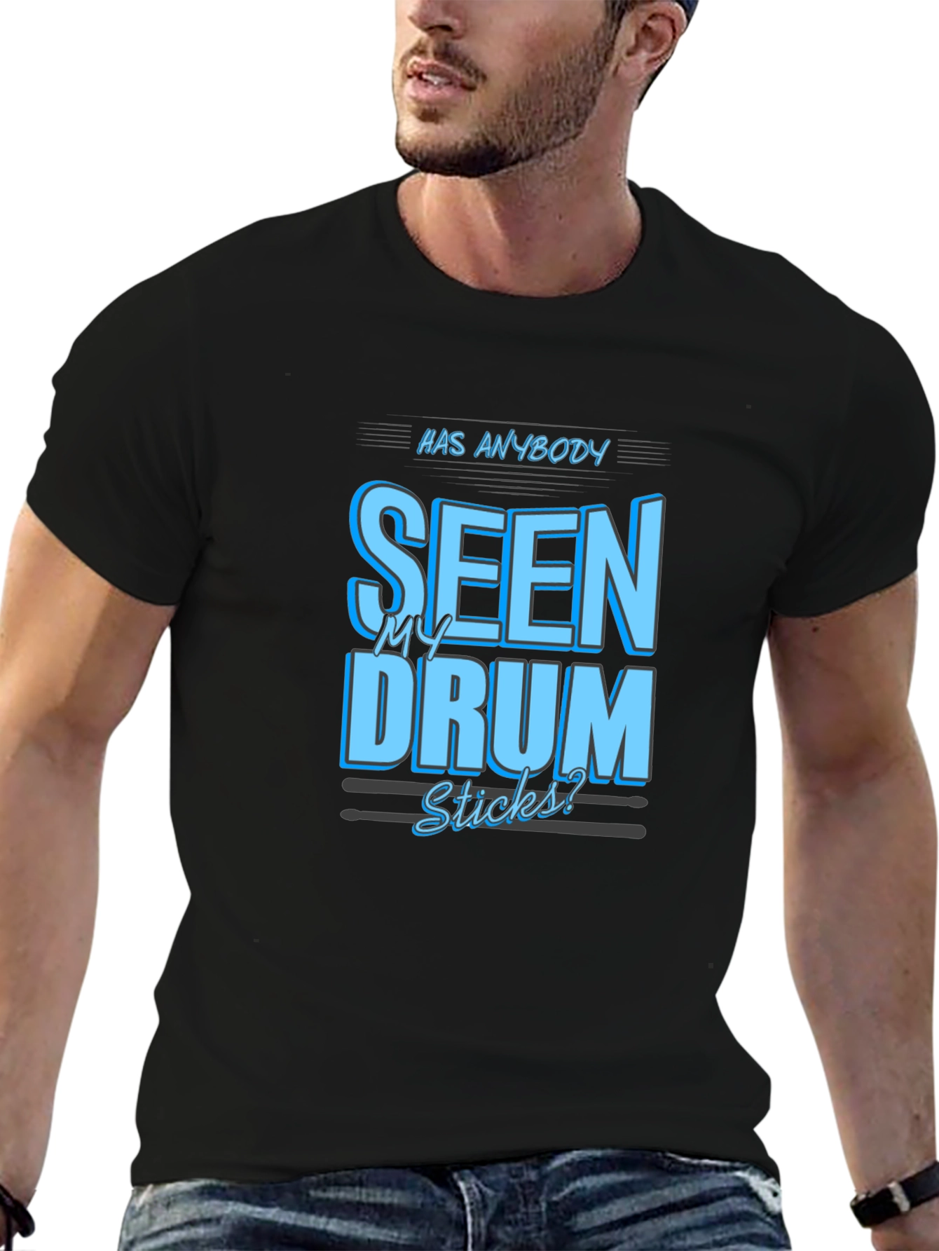 Drum Sticks Graphic Tee - Musicians Humor T-Shirt
