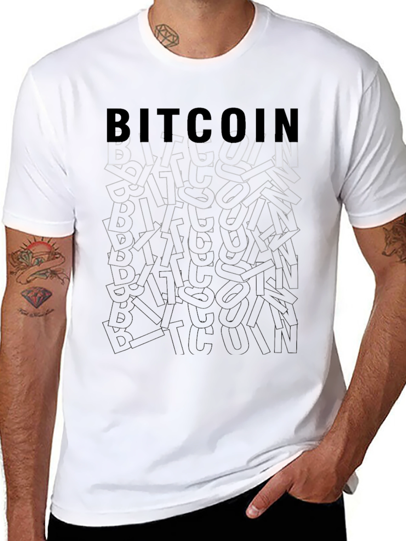 Bitcoin Graphic Tee - Crypto Inspired Mens T-Shirt