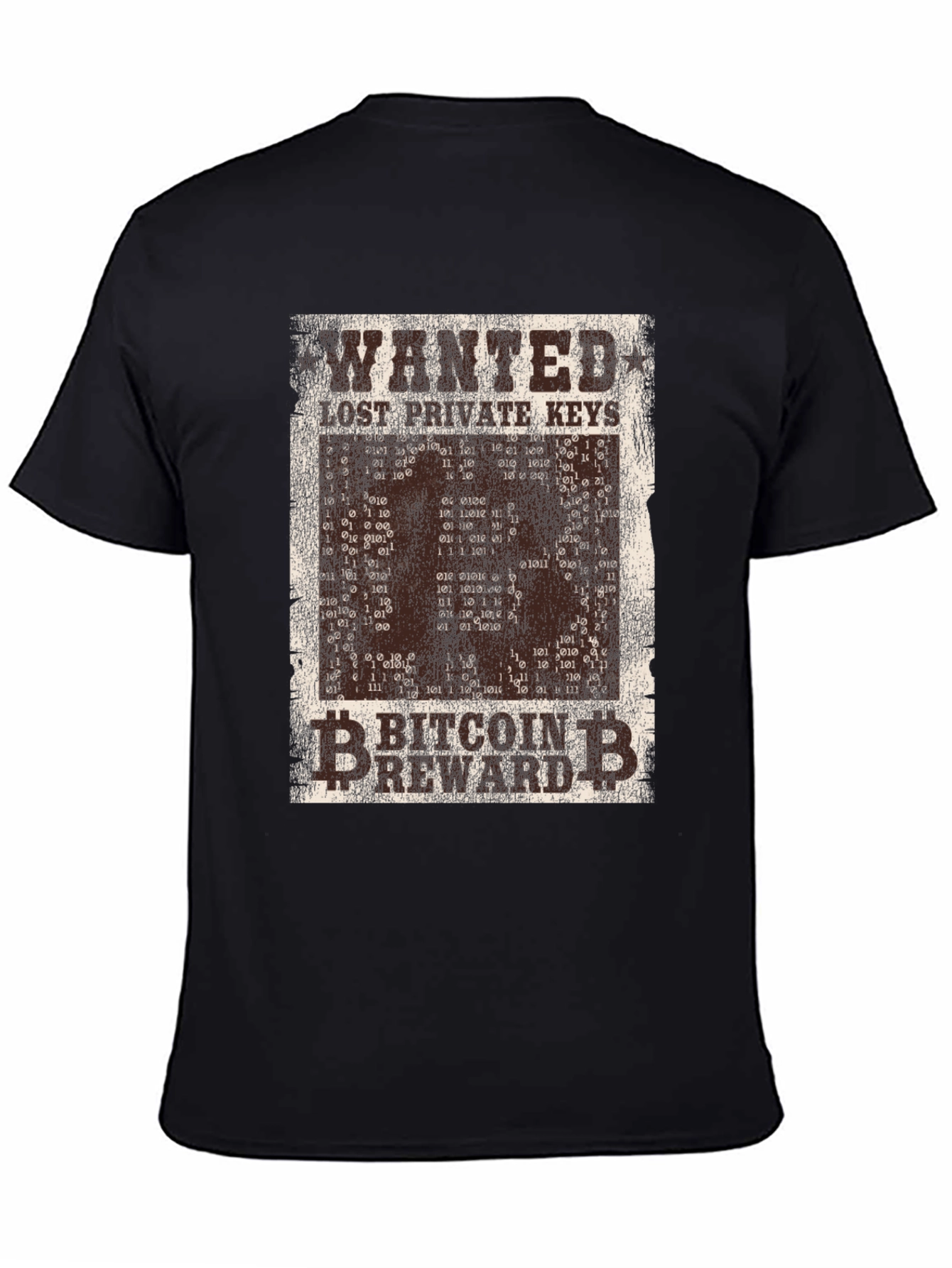 Bitcoin Wanted Lost Keys Crypto T-Shirt