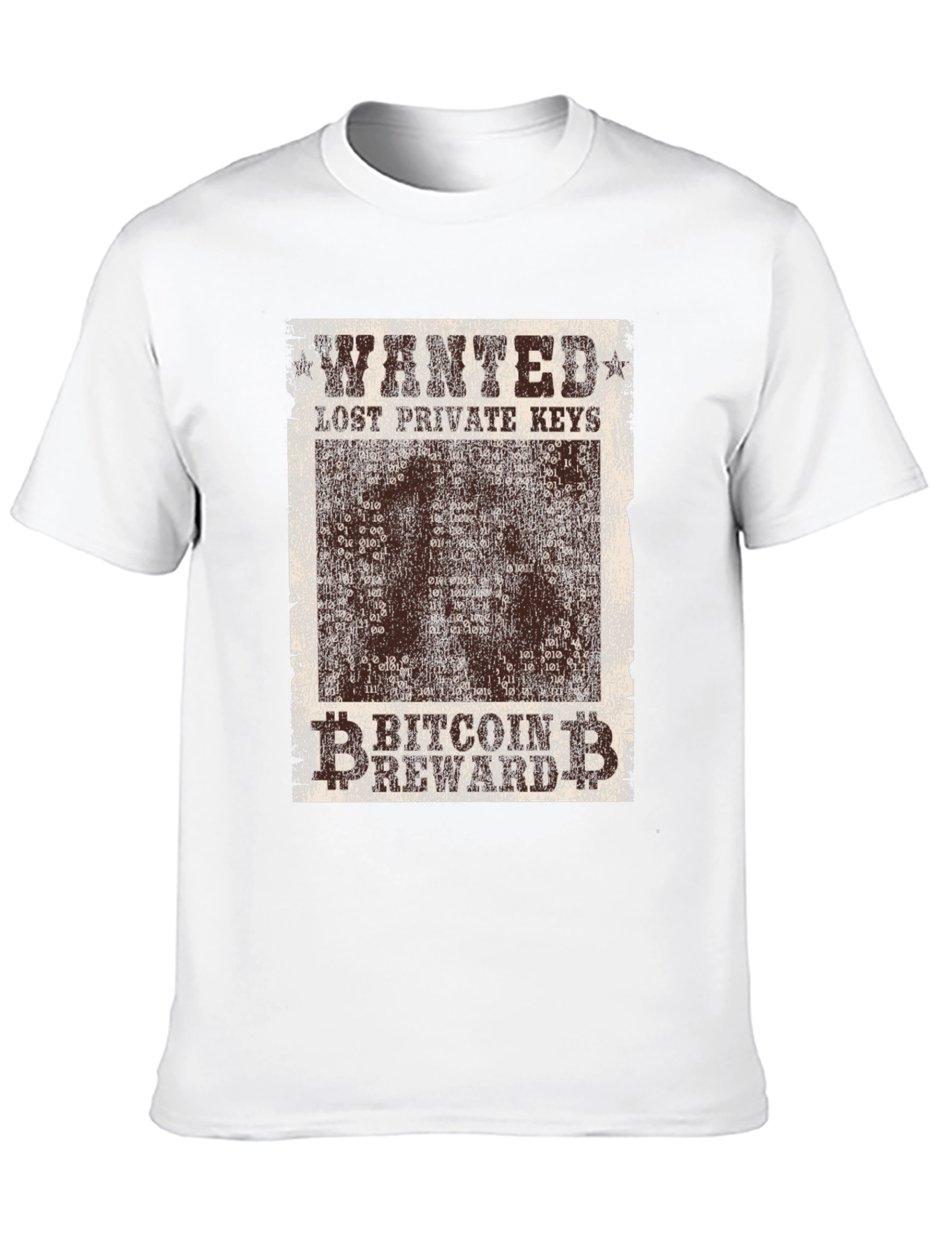 Bitcoin Wanted Lost Keys Crypto T-Shirt