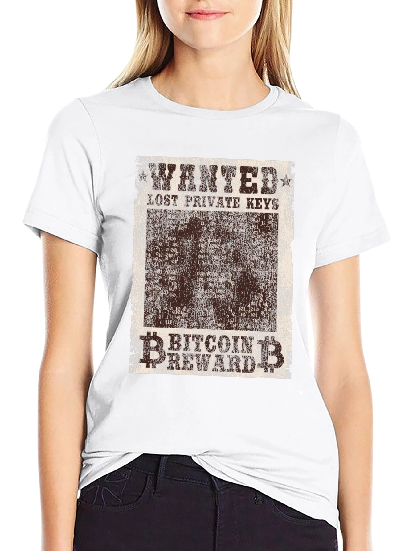 Bitcoin Wanted Lost Keys Crypto T-Shirt