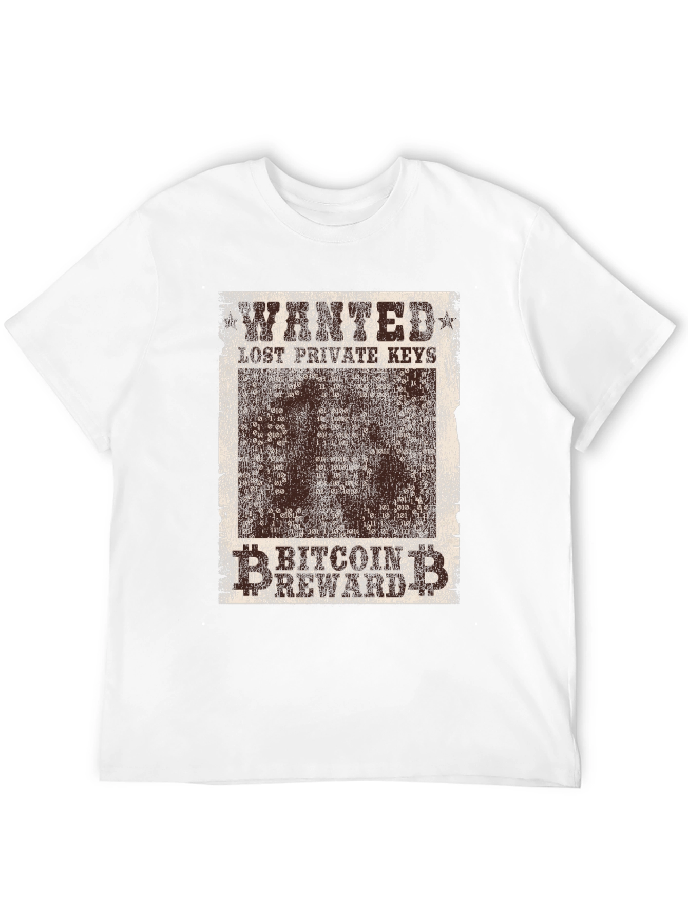 Bitcoin Wanted Lost Keys Crypto T-Shirt