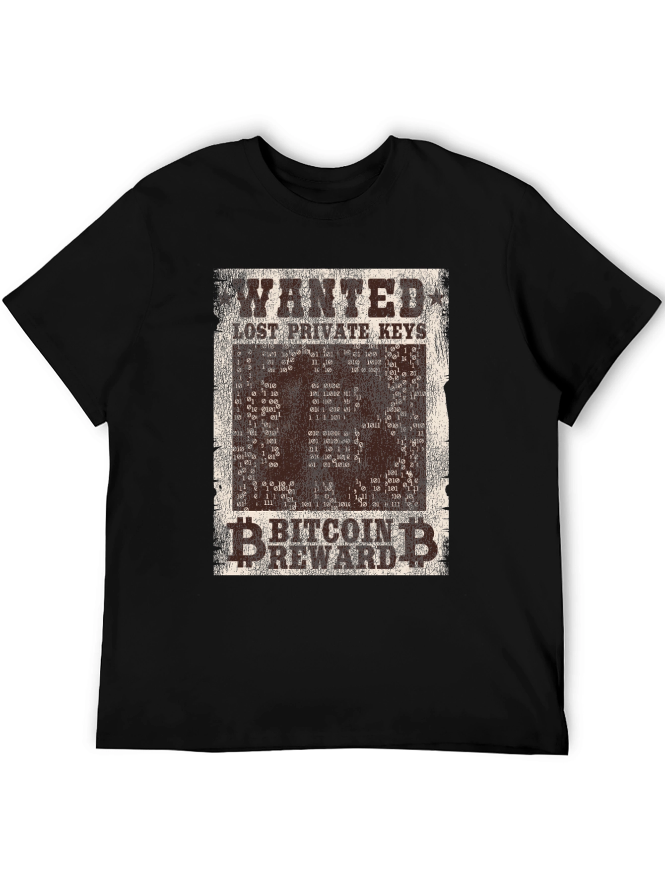 Bitcoin Wanted Lost Keys Crypto T-Shirt