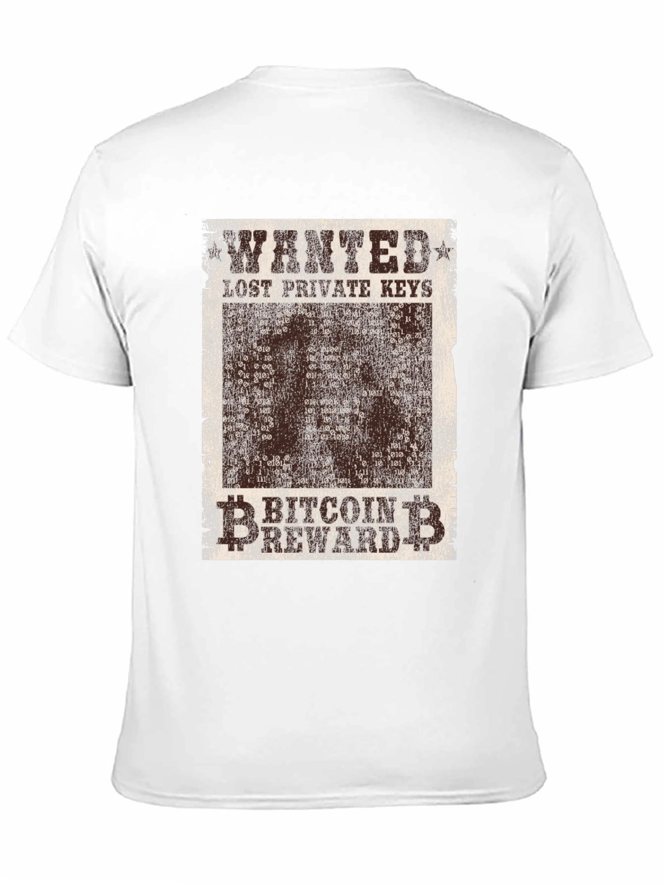 Bitcoin Wanted Lost Keys Crypto T-Shirt