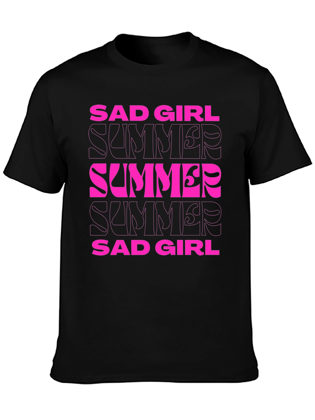 Sad Girl Summer Graphic Tee - Stylish Comfort