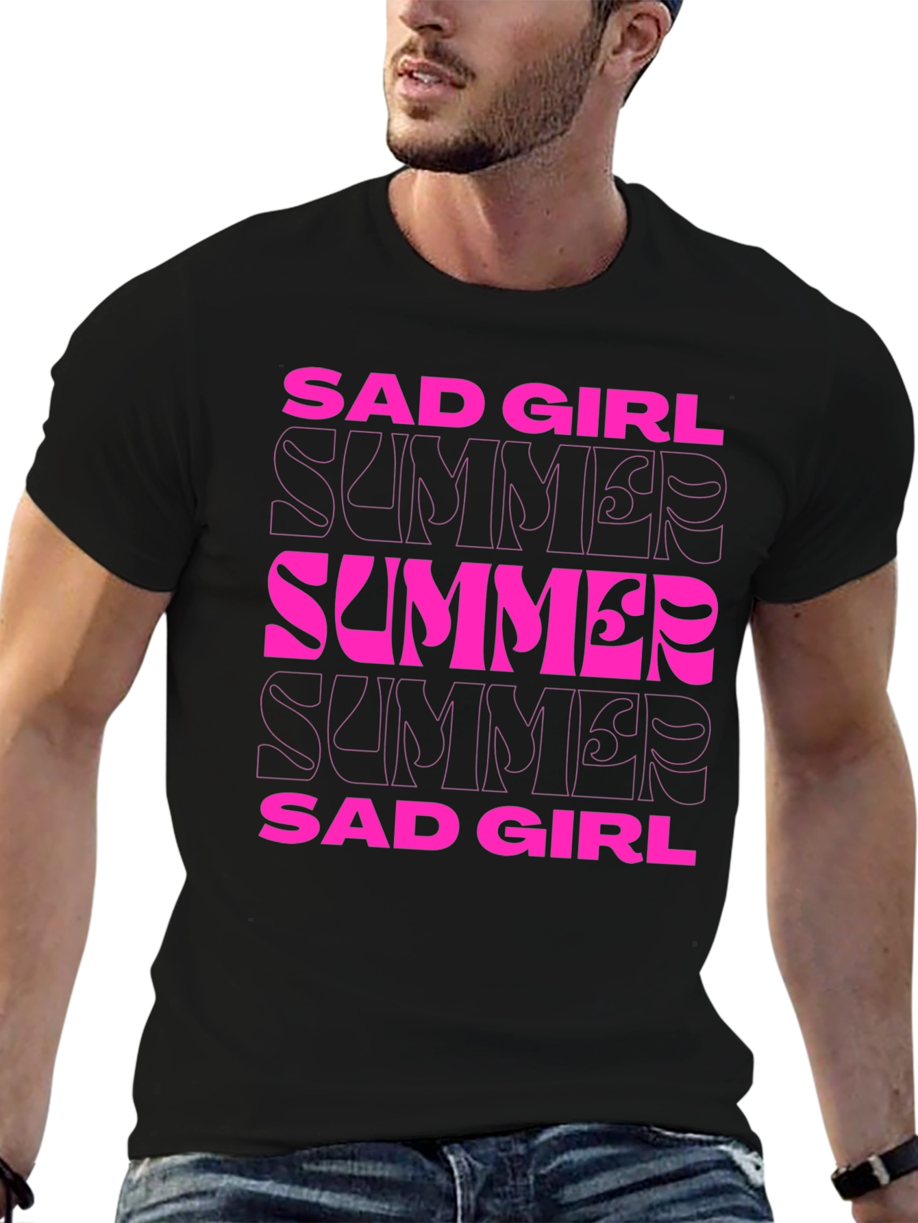 Sad Girl Summer Graphic Tee - Stylish Comfort