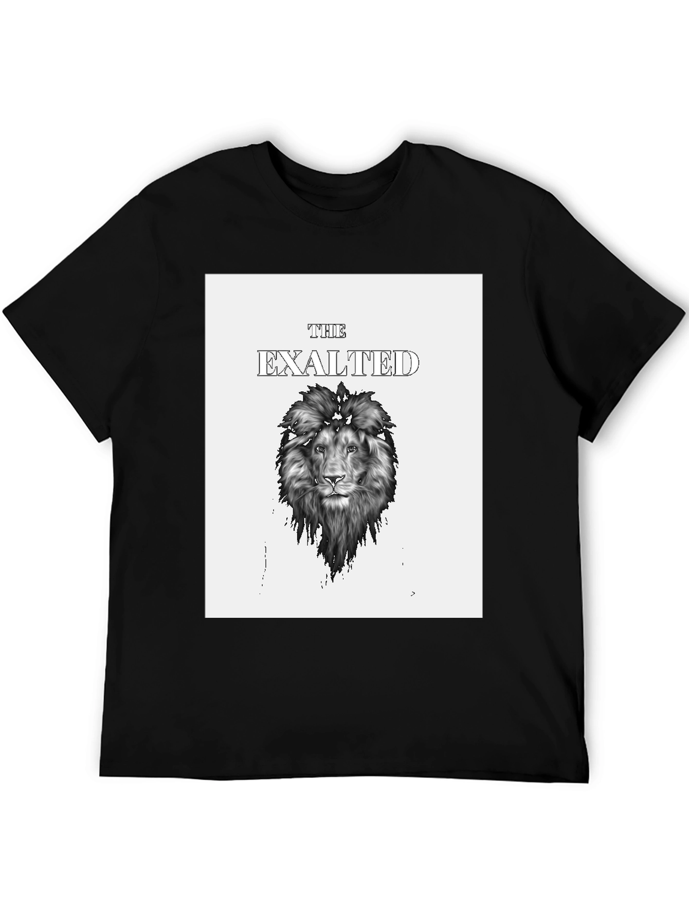 The Exalted Lion Black Graphic T-Shirt
