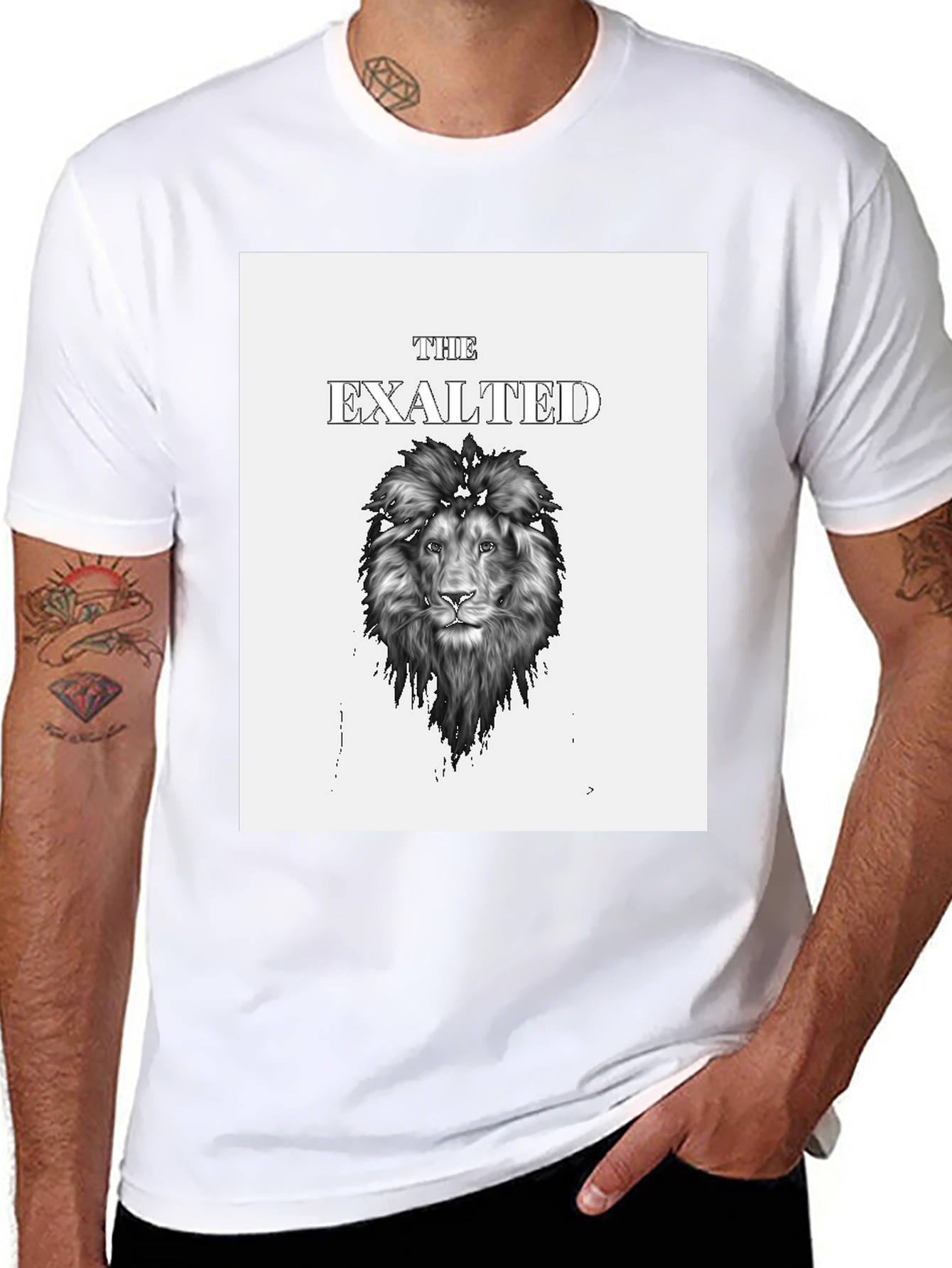 The Exalted Lion Black Graphic T-Shirt