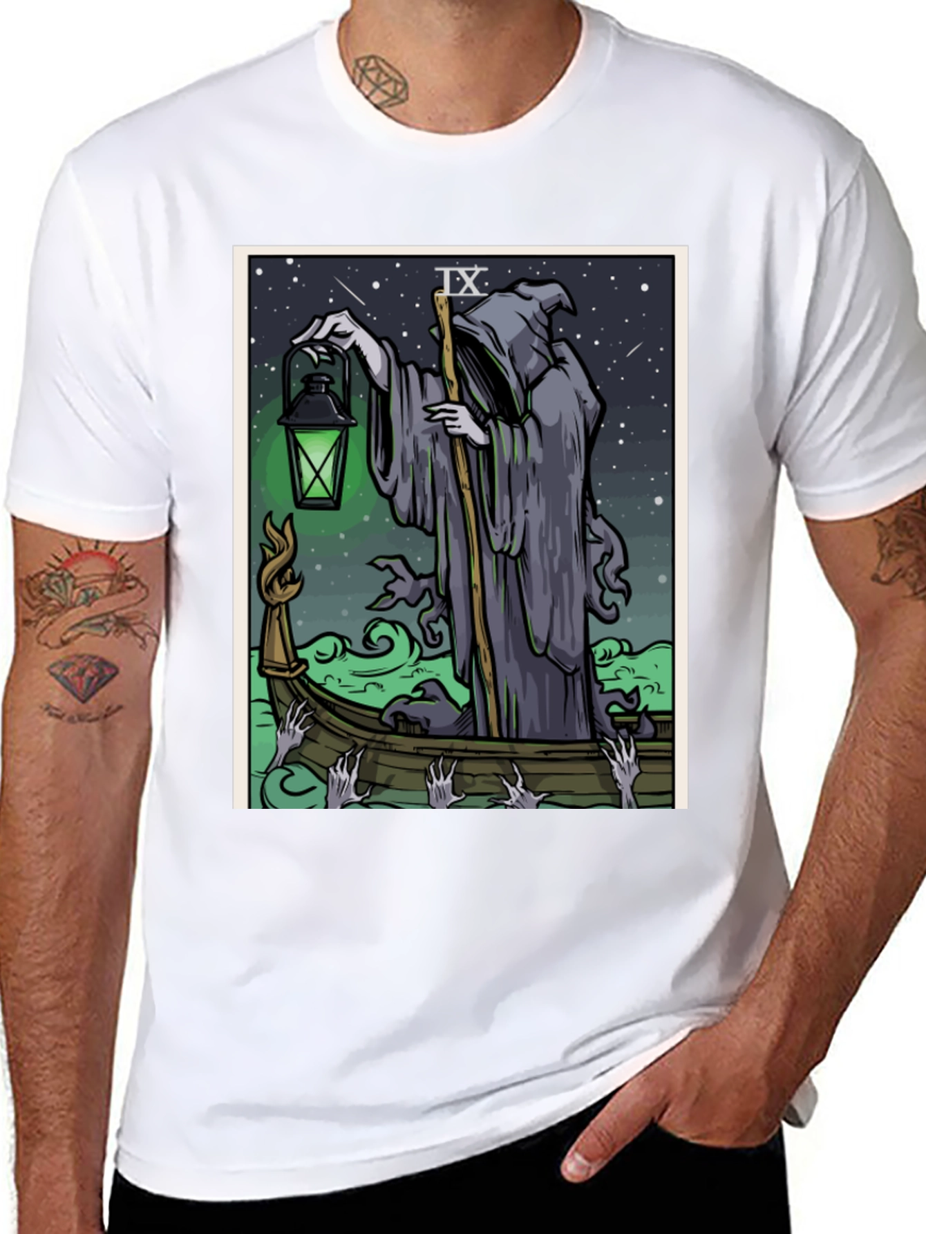 Grim Reaper Tarot Card T-Shirt