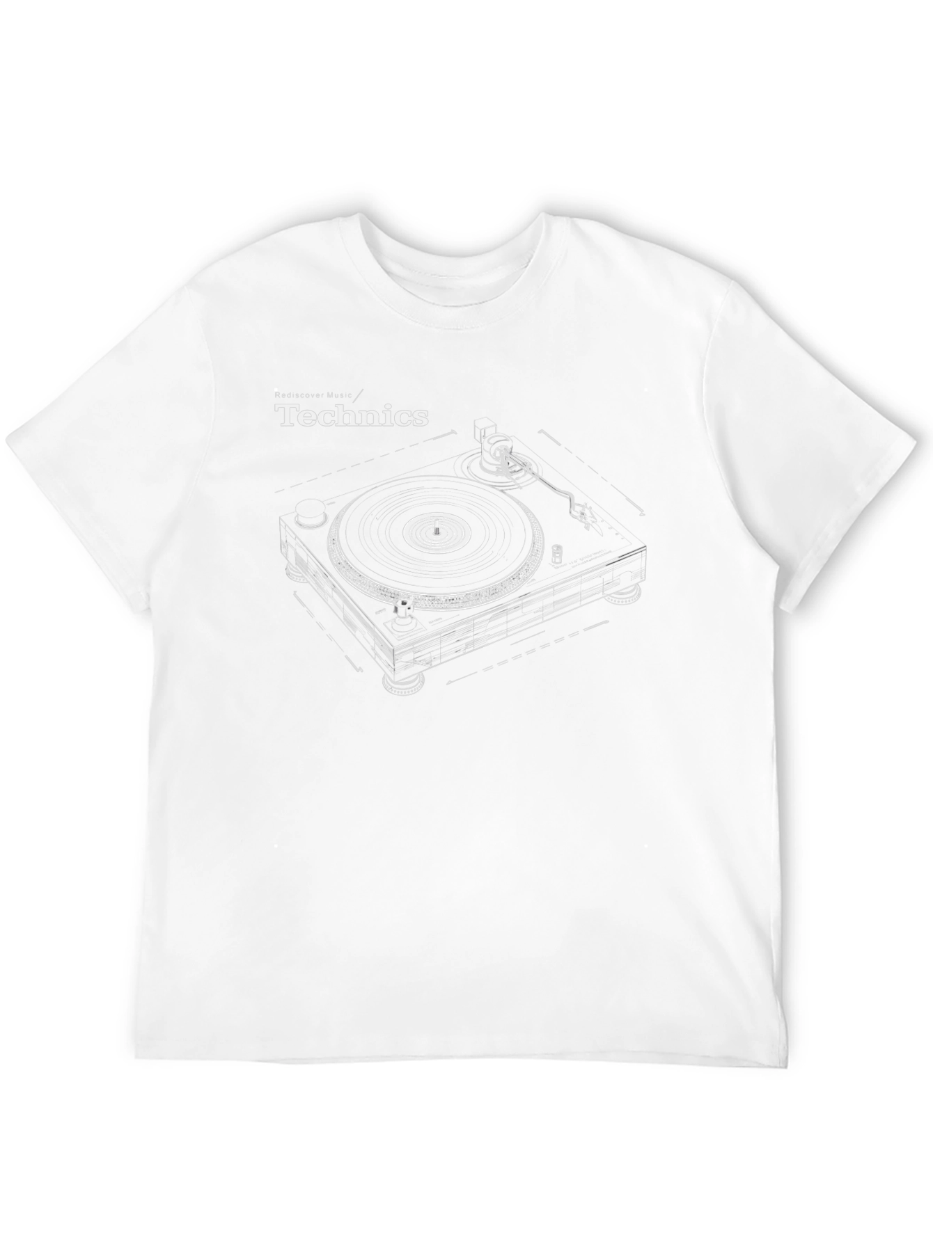 Technics Turntable Black Graphic T-Shirt