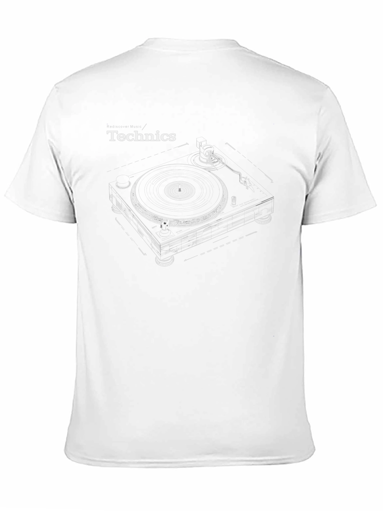 Technics Turntable Black Graphic T-Shirt