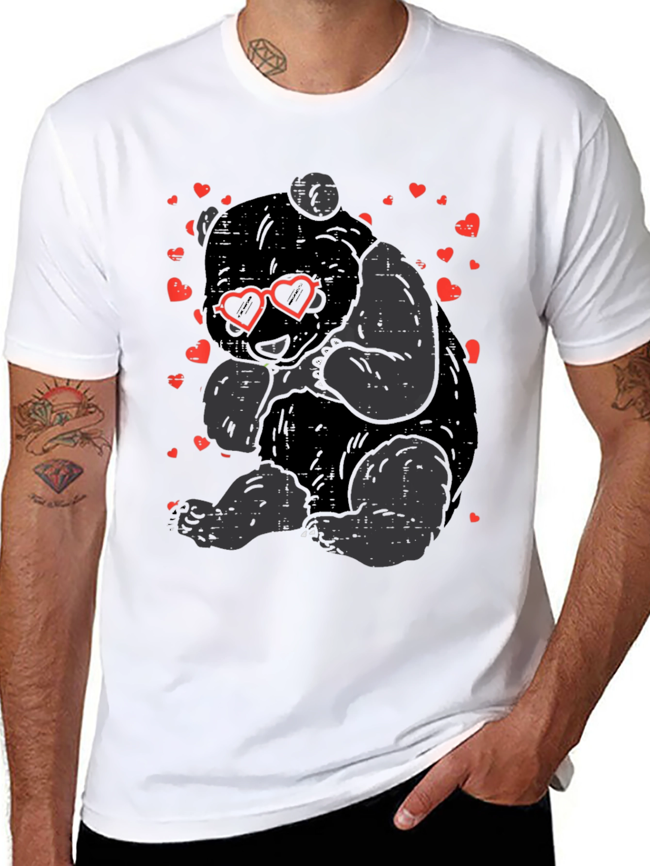 Panda Bear Valentines Day T-Shirt