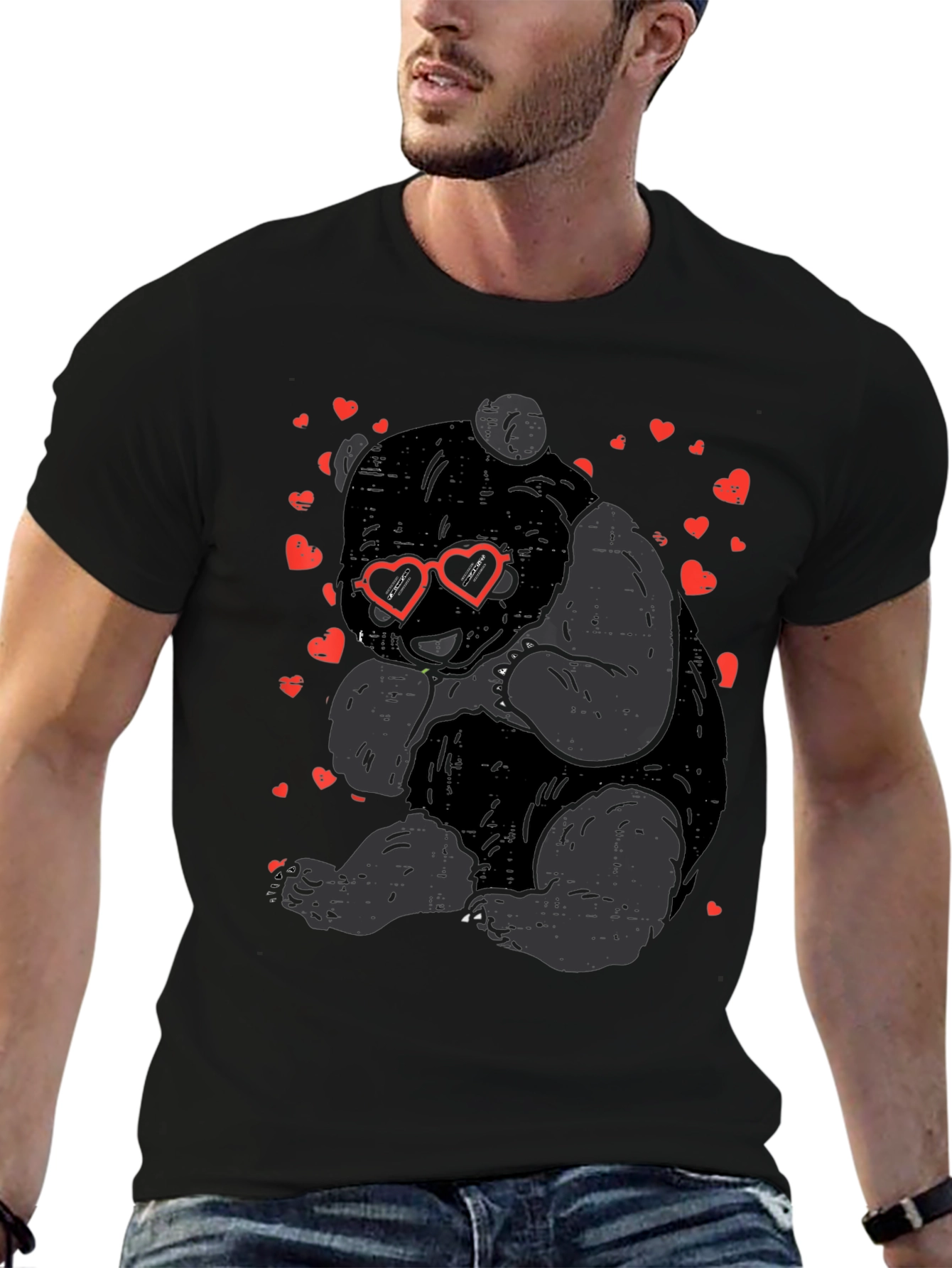 Panda Bear Valentines Day T-Shirt