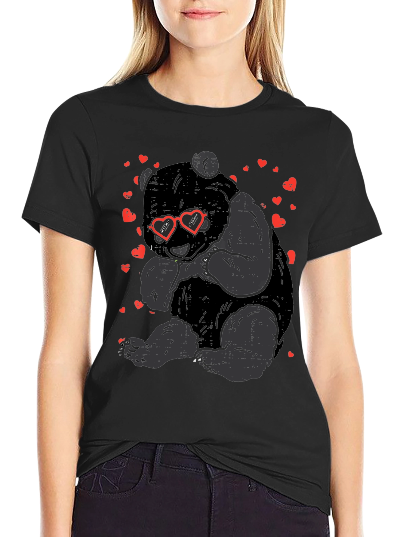 Panda Bear Valentines Day T-Shirt