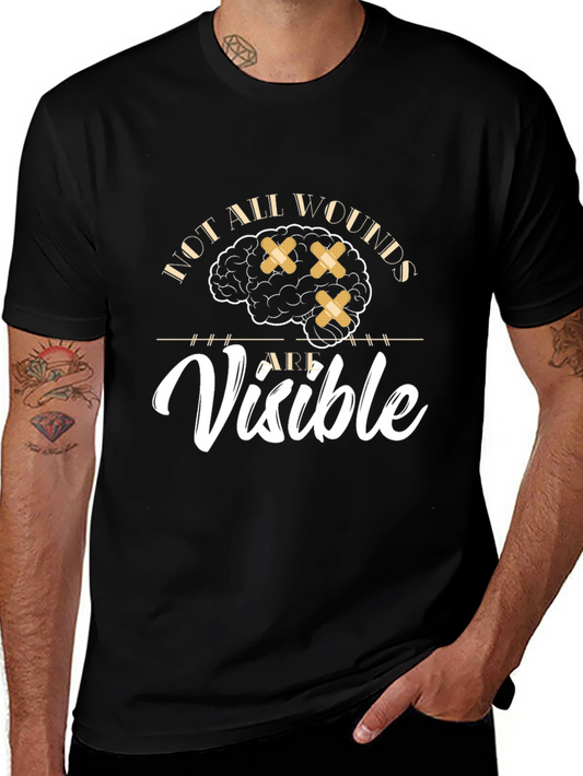 Mental Health Awareness Graphic Tee - Not All Wounds Visible