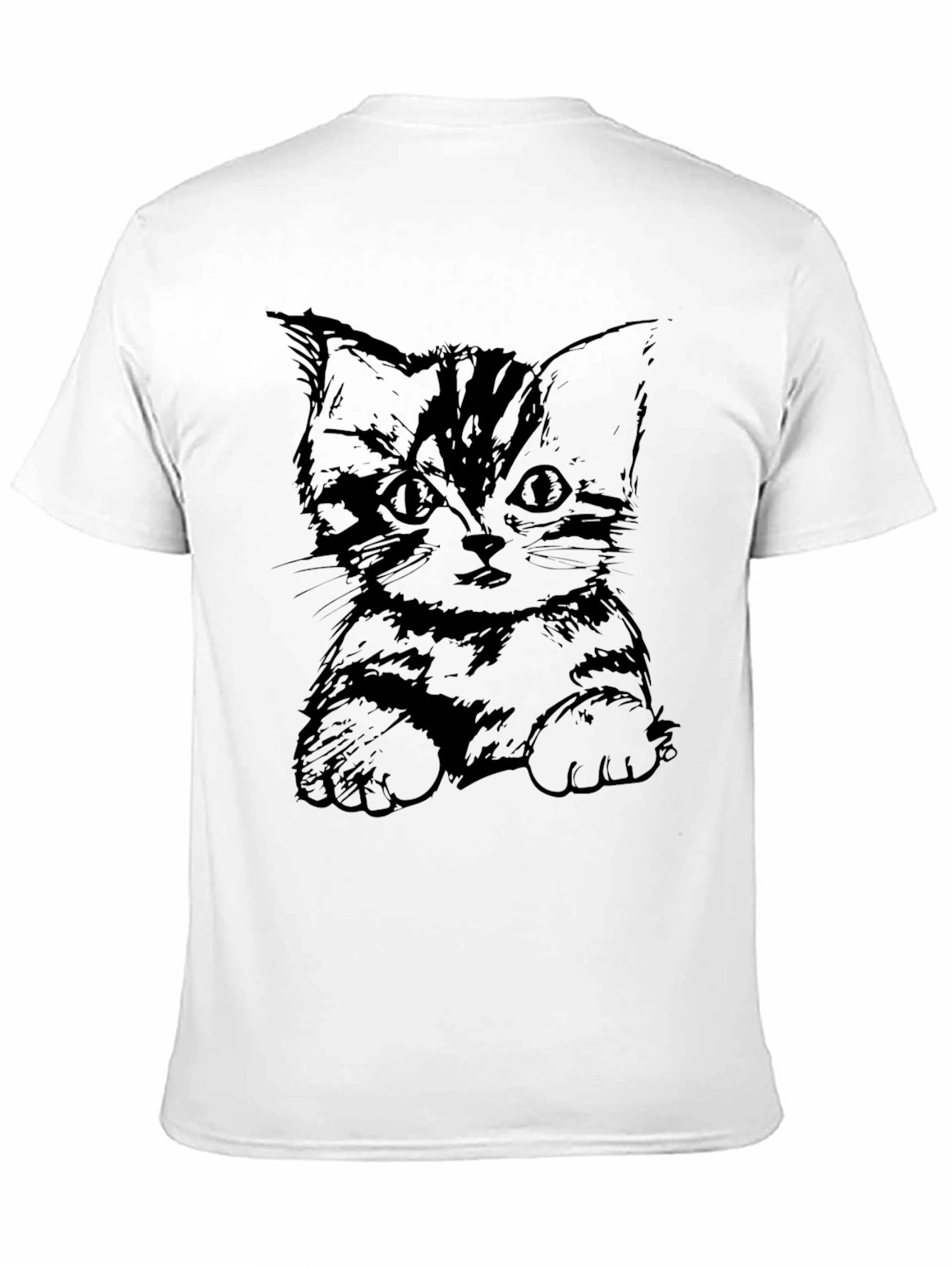 Cute Kitten Graphic Tee - Black Cat Lover T-Shirt