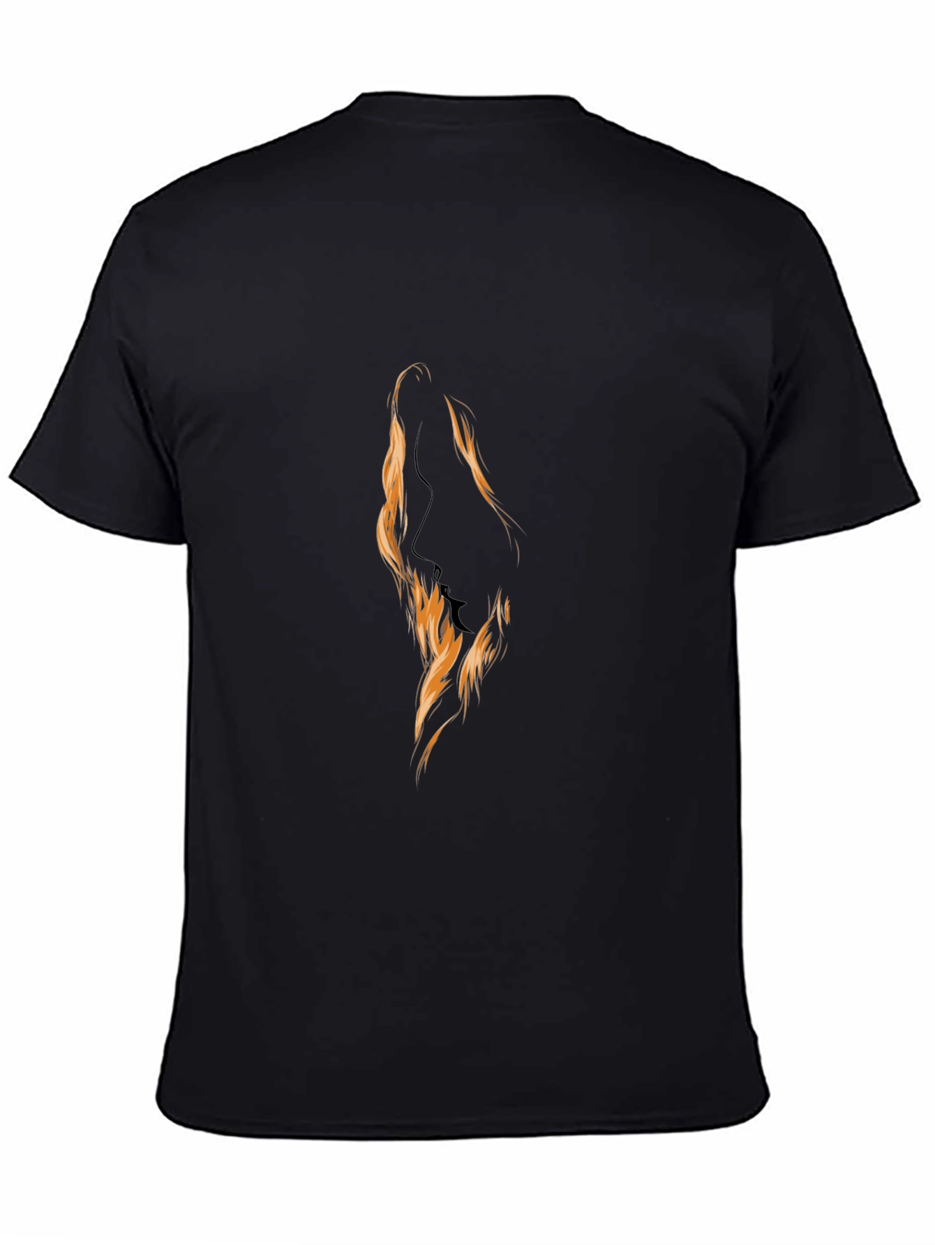 Silhouette Fire Graphic Black T-Shirt