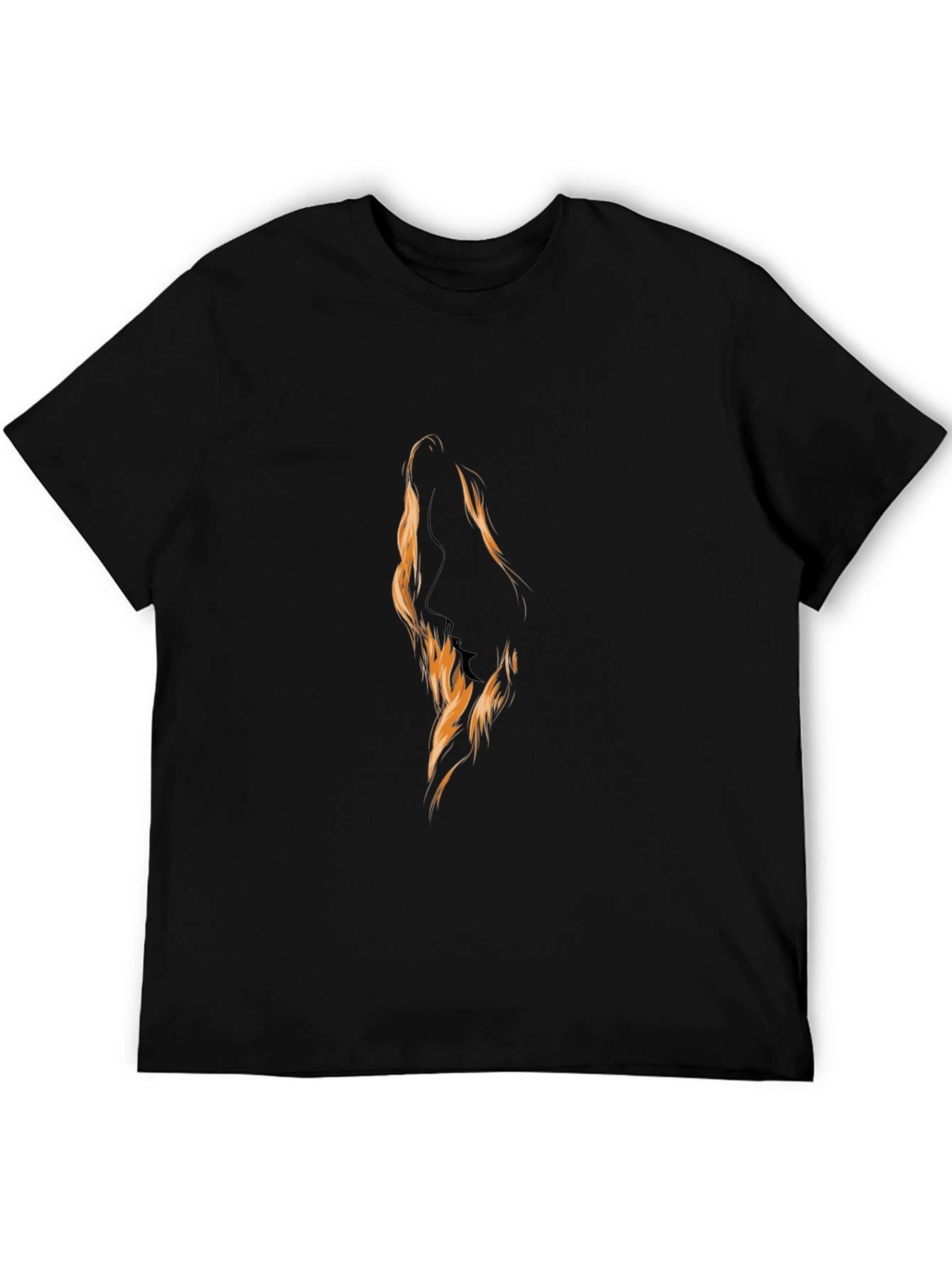 Silhouette Fire Graphic Black T-Shirt