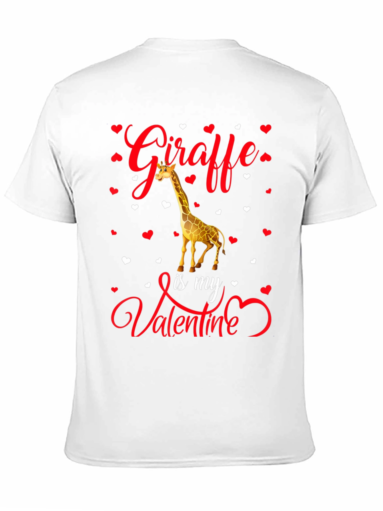 Giraffe Valentines Day Graphic T-Shirt
