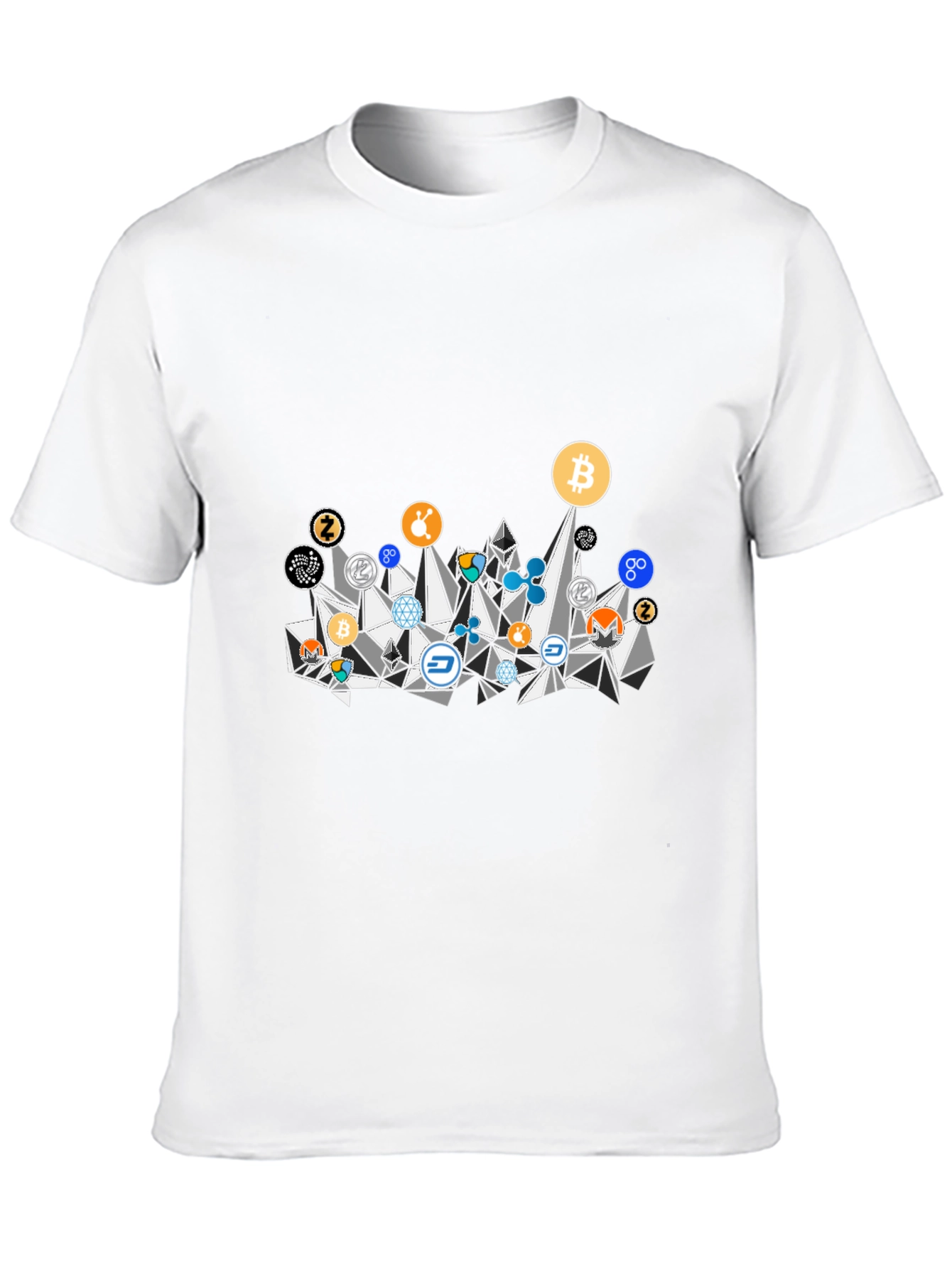 Crypto Coins Graphic Tee - Black