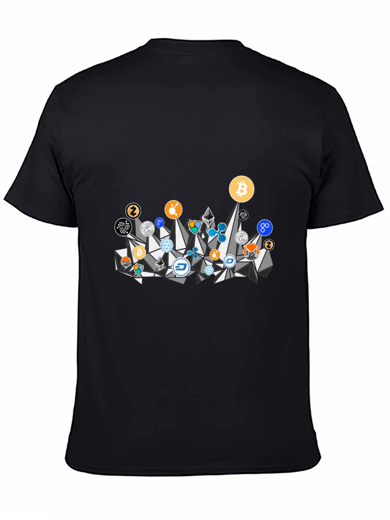 Crypto Coins Graphic Tee - Black
