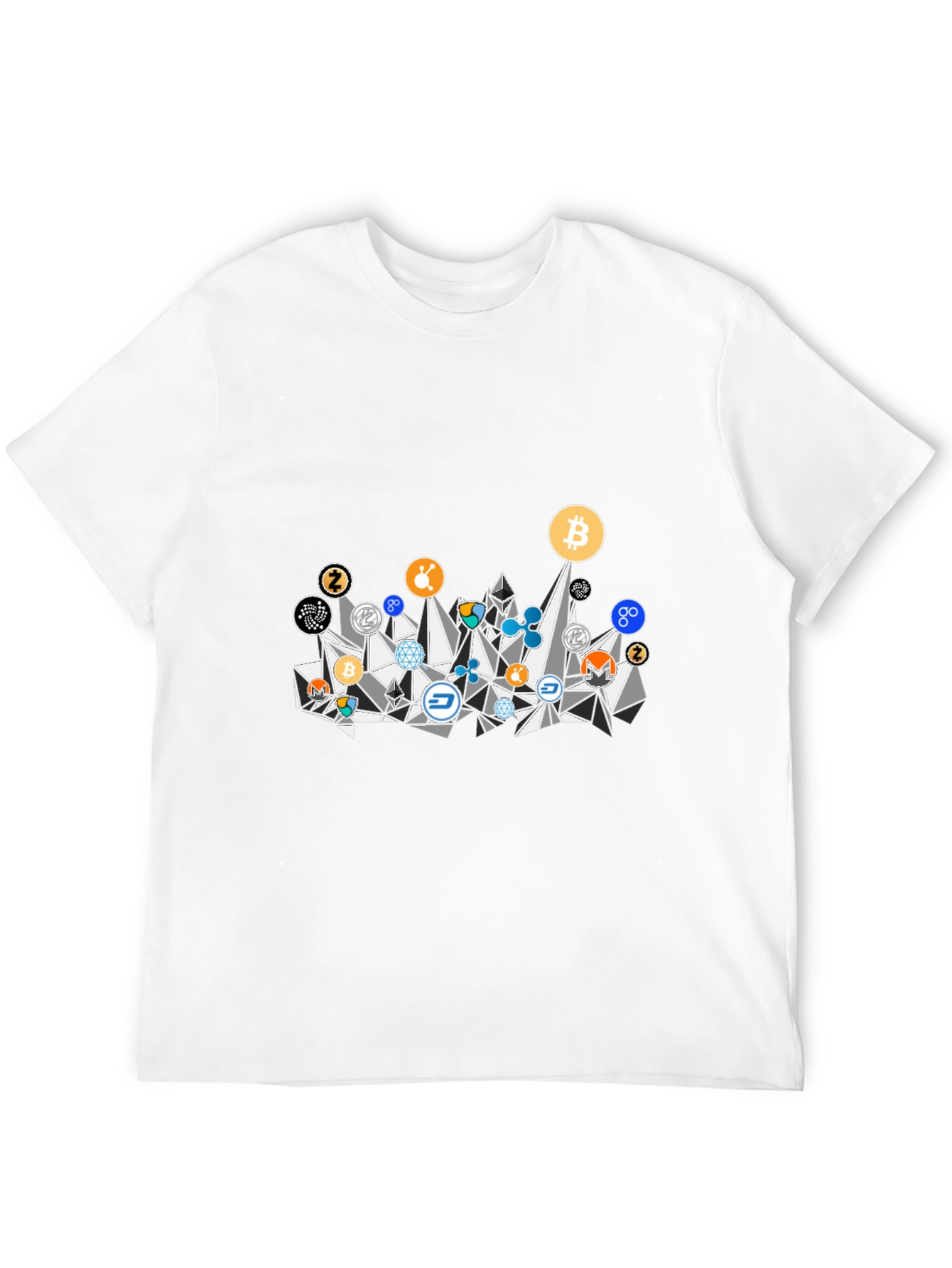 Crypto Coins Graphic Tee - Black