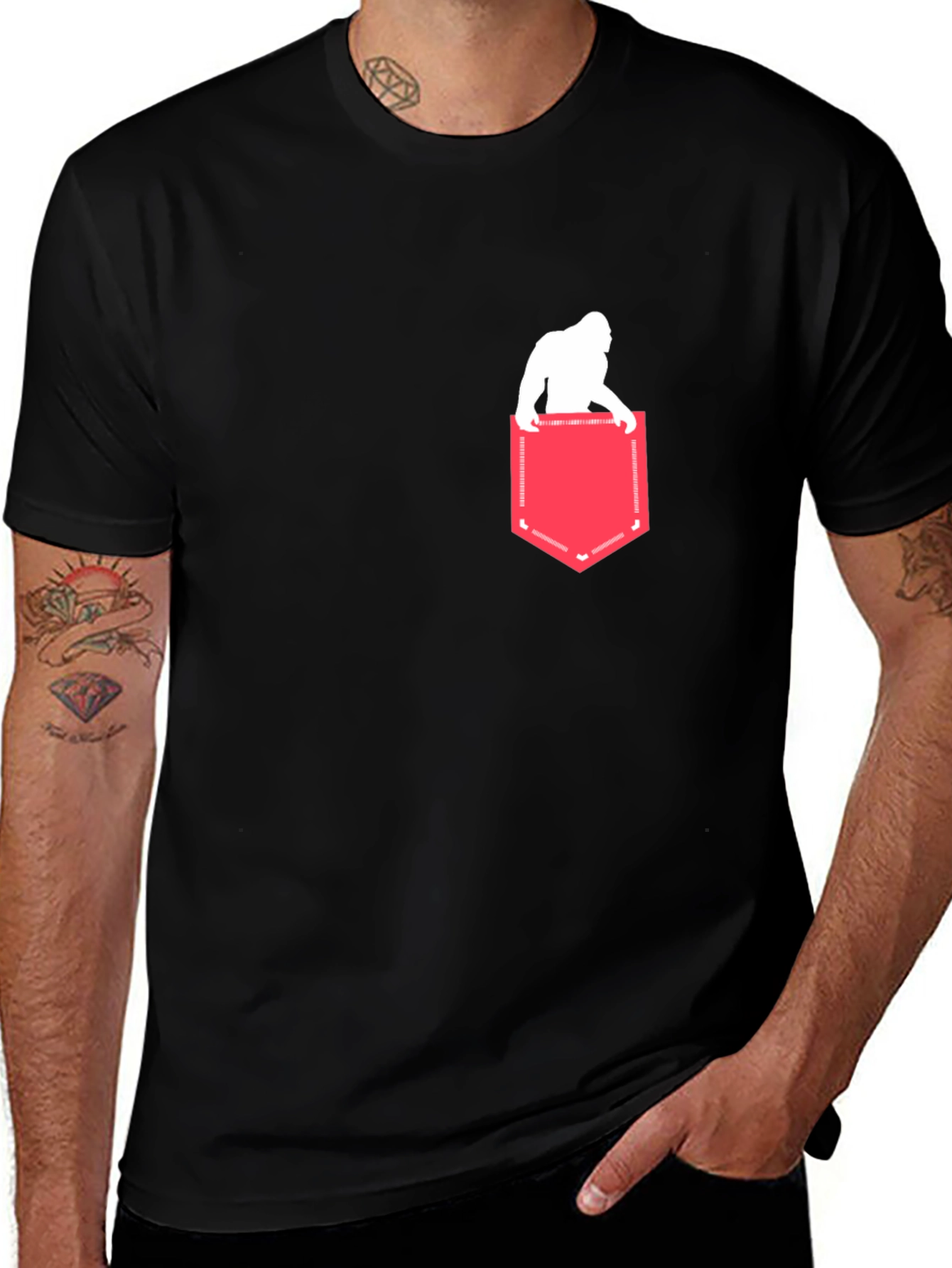 Bigfoot Pocket Graphic Tee - Black