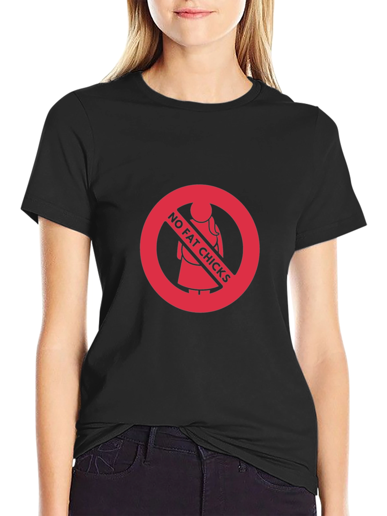 No Fat Chicks Graphic Tee - Bold Statement T-Shirt