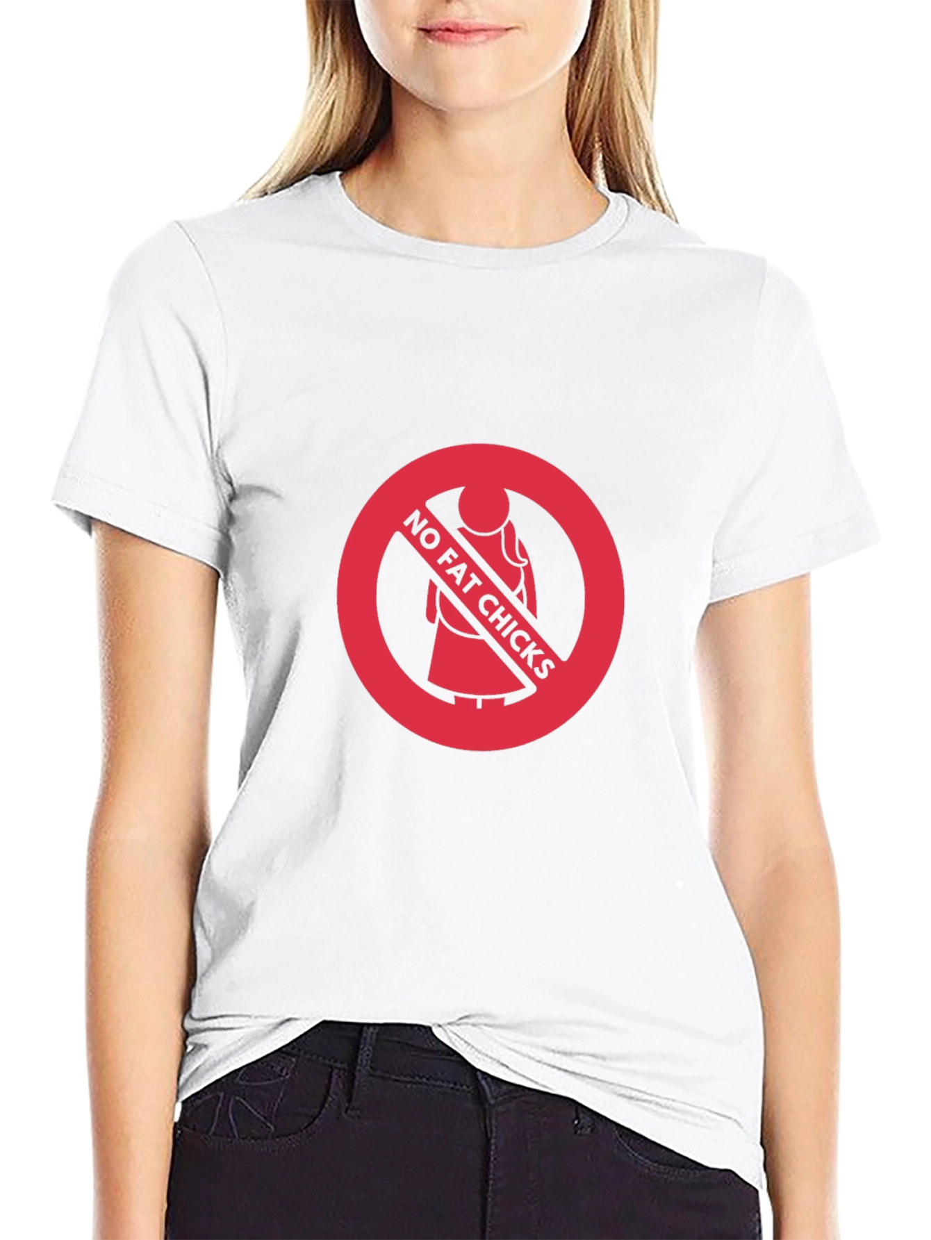 No Fat Chicks Graphic Tee - Bold Statement T-Shirt