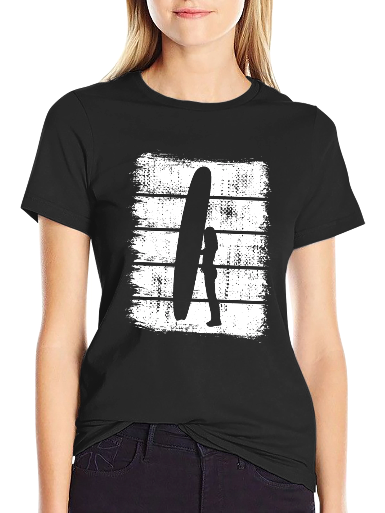 Surfer Girl Graphic Tee - Coastal Style