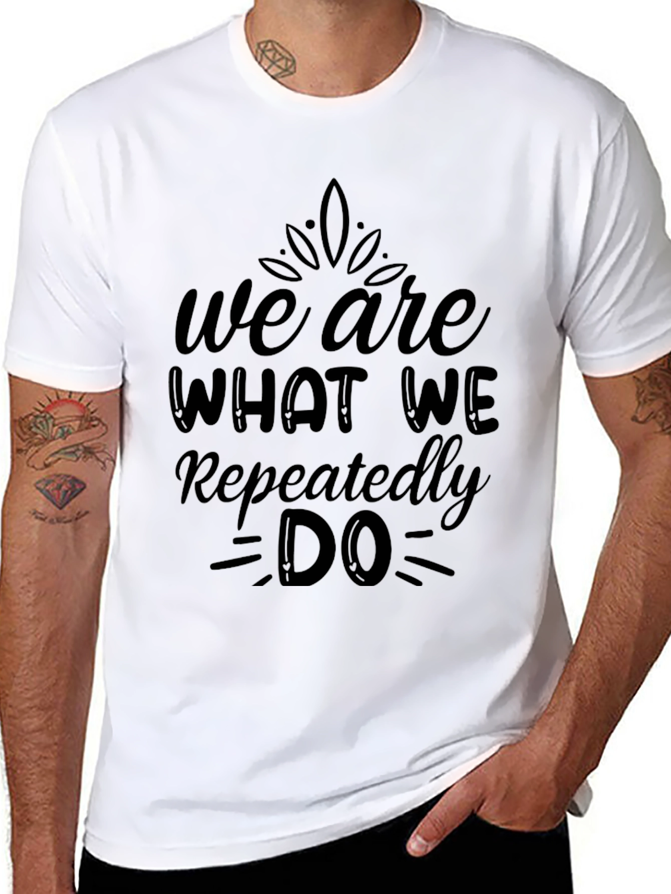 We Are What We Repeatedly Do Black T-Shirt