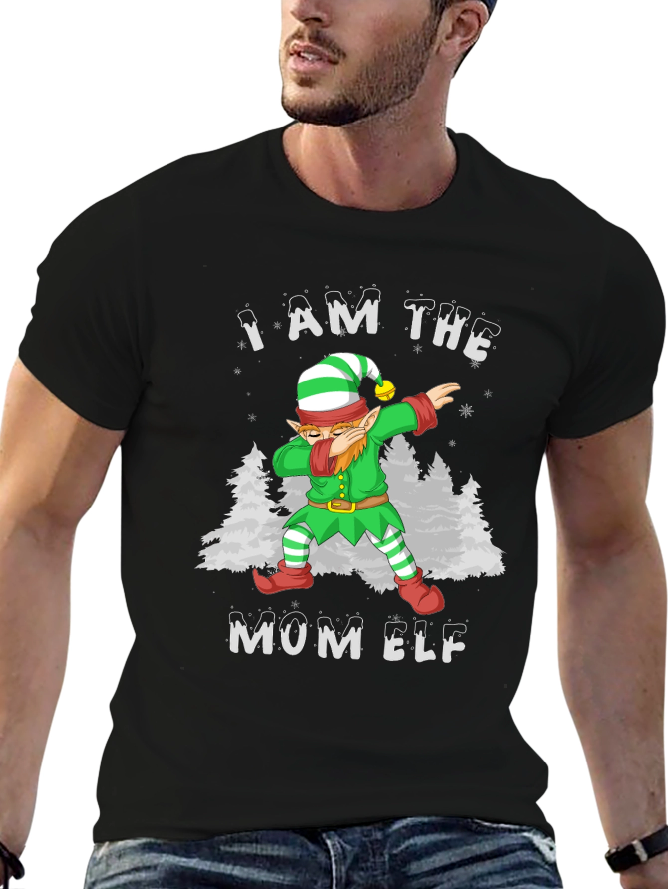 Mom Elf Dabbing Christmas T-Shirt