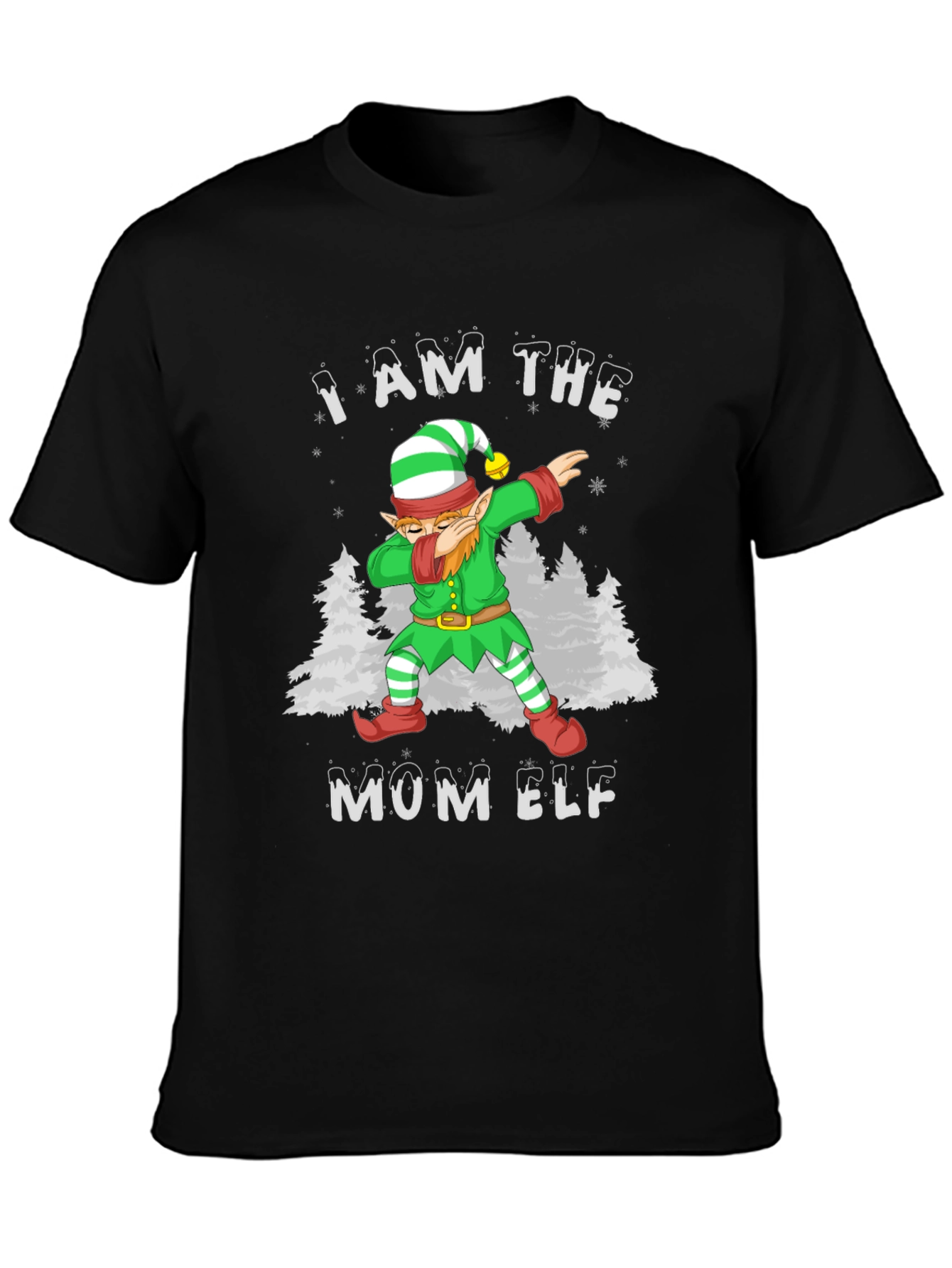 Mom Elf Dabbing Christmas T-Shirt