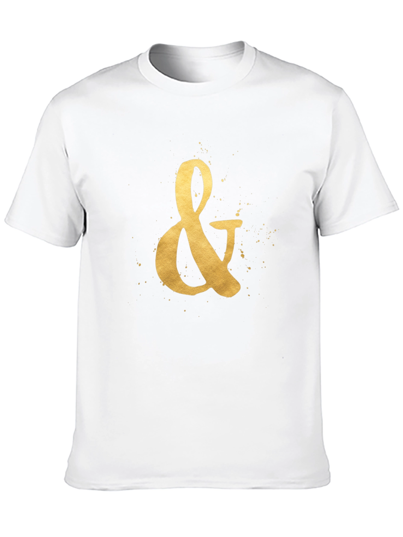 Golden Ampersand Graphic Tee - Stylish Black T-Shirt