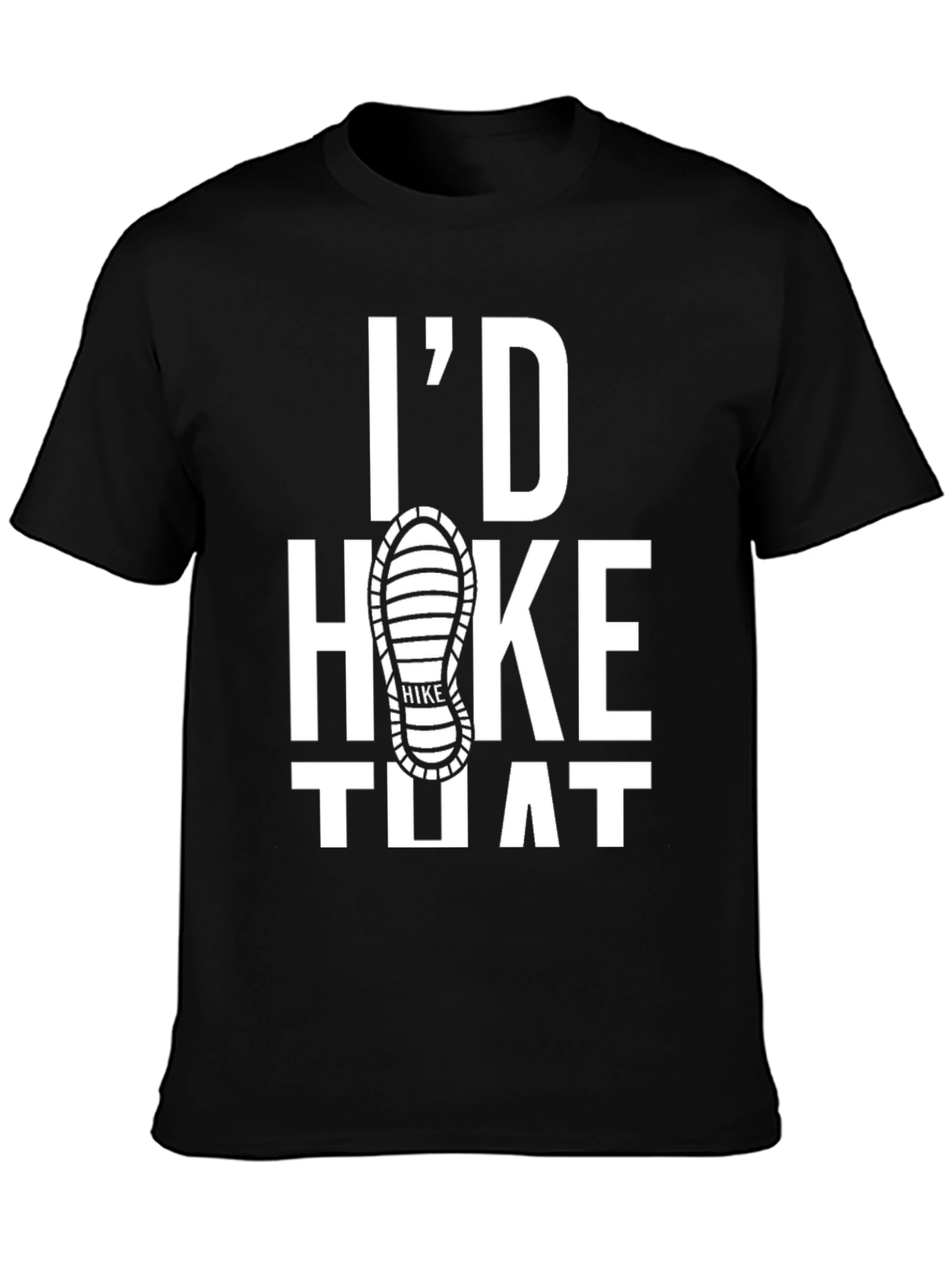 Id Hike That Graphic Tee - Black Cotton T-Shirt