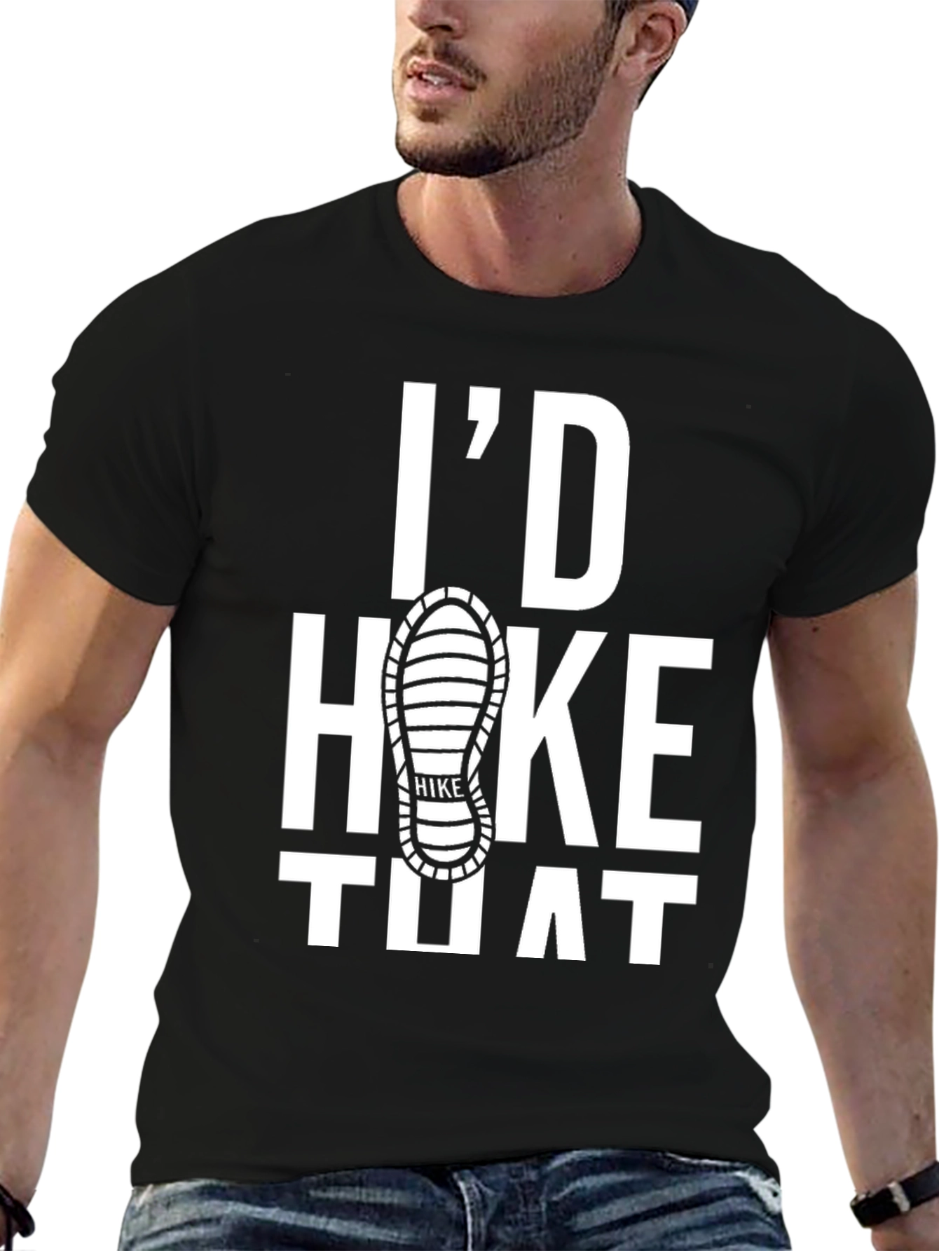 Id Hike That Graphic Tee - Black Cotton T-Shirt