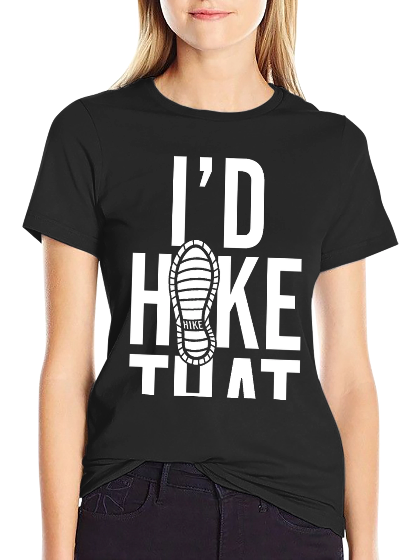 Id Hike That Graphic Tee - Black Cotton T-Shirt