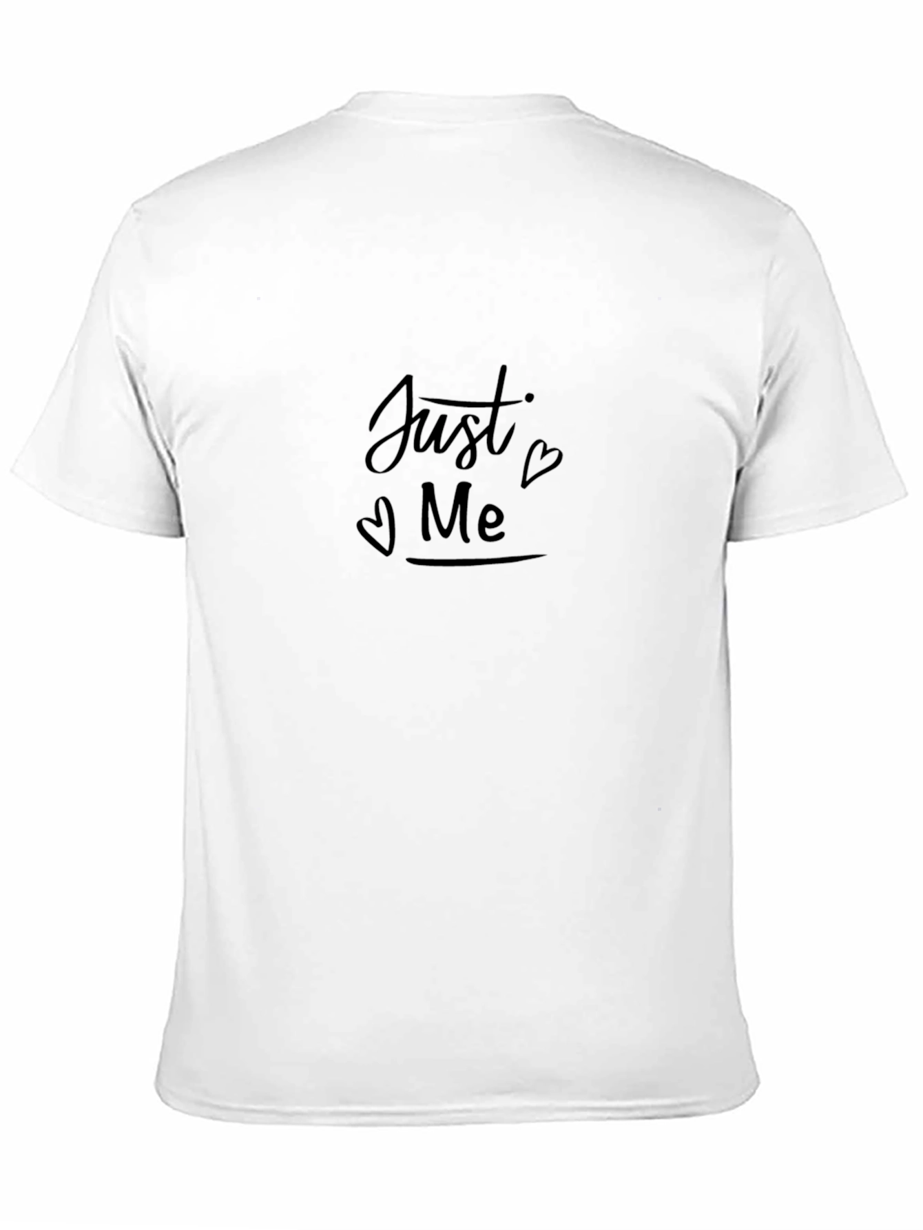 Just Me Heart Graphic Black T-Shirt