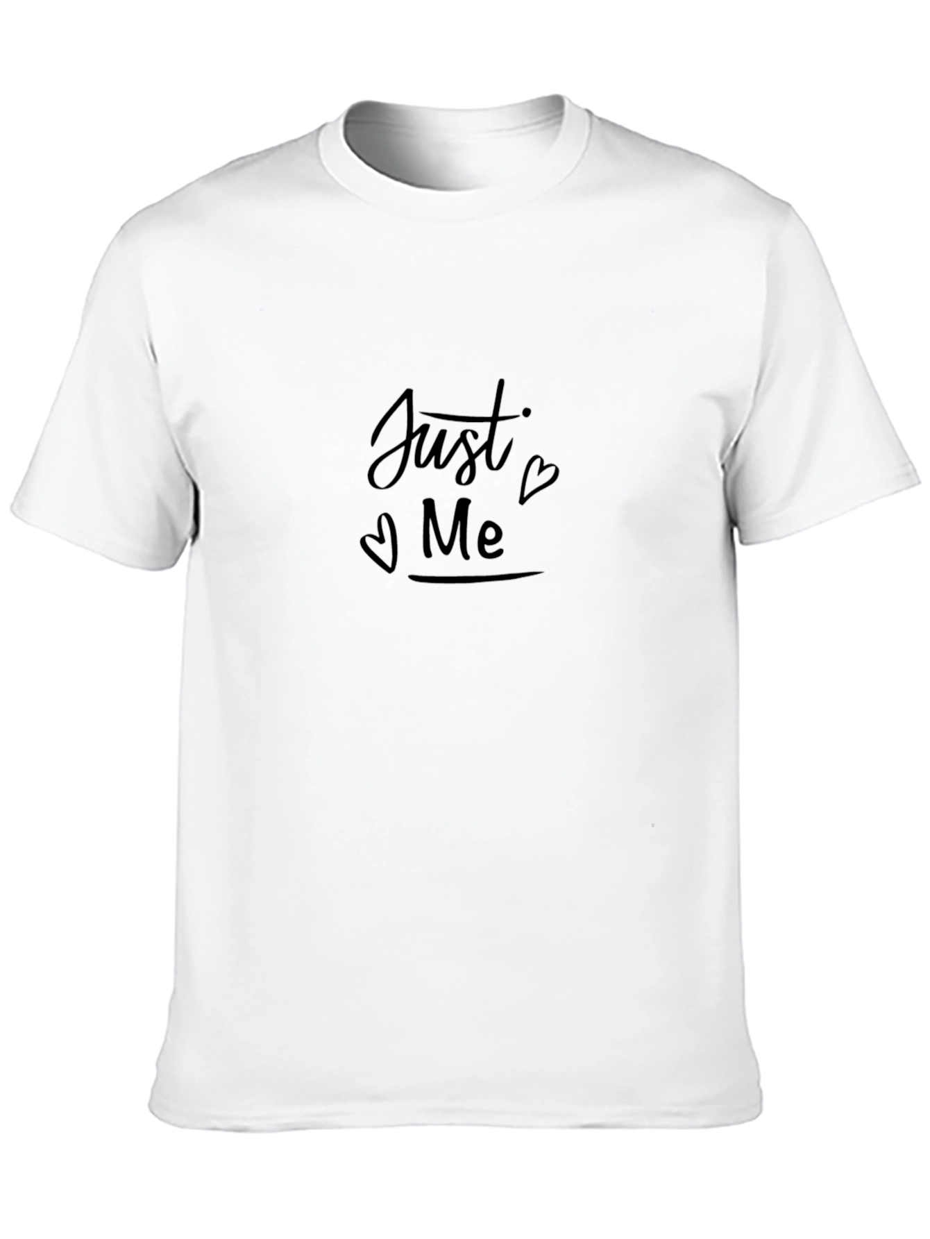 Just Me Heart Graphic Black T-Shirt