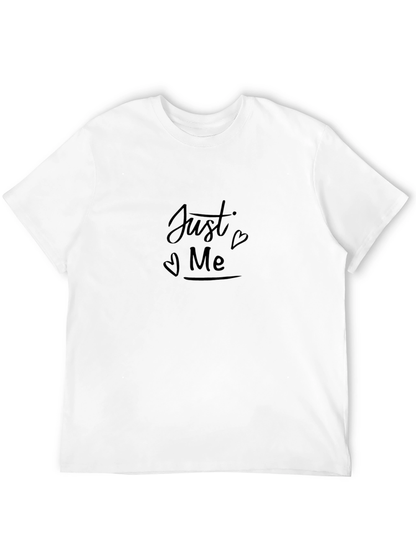 Just Me Heart Graphic Black T-Shirt