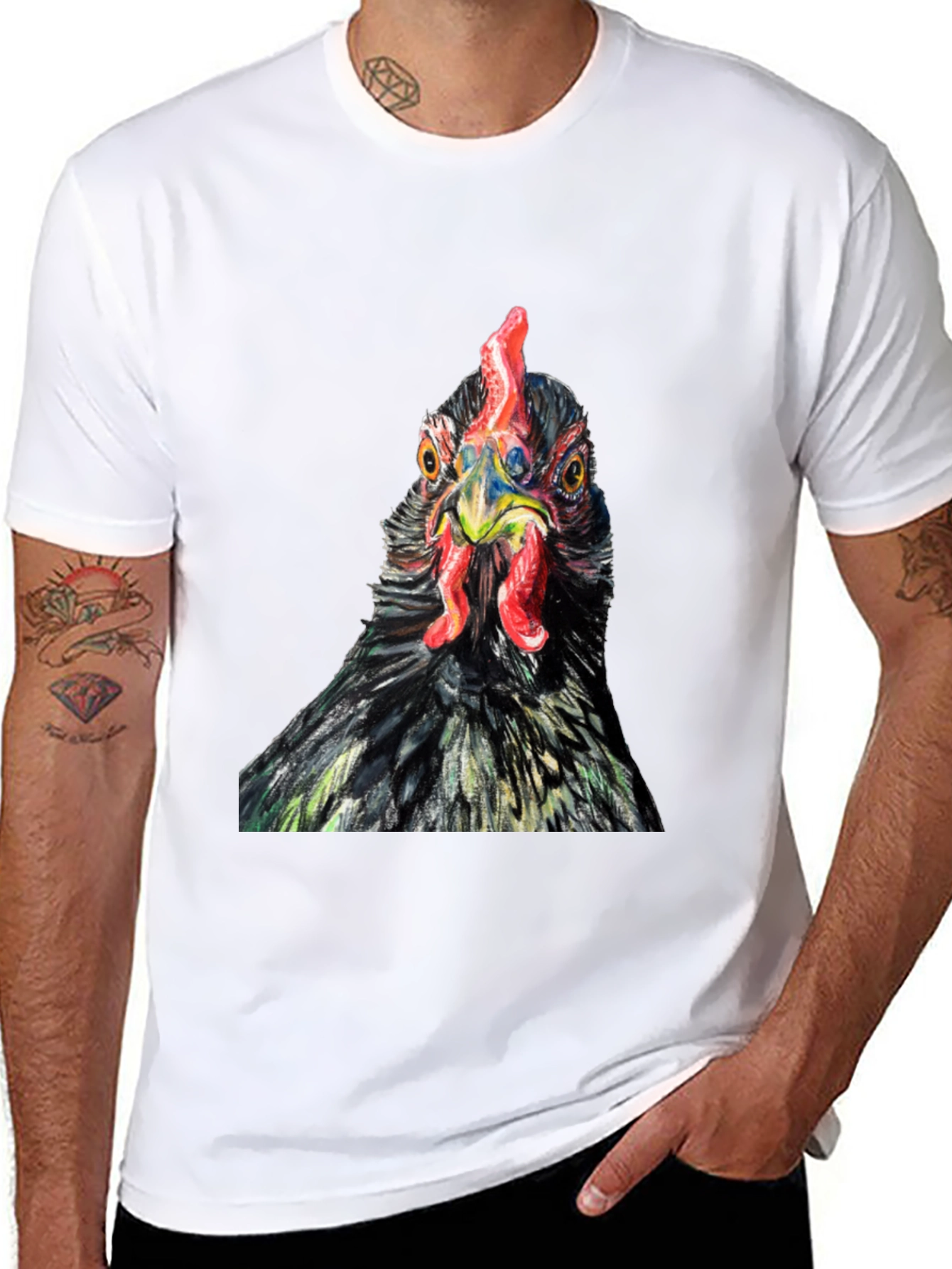 Chicken Graphic T-Shirt - Unique Bird Design Tee