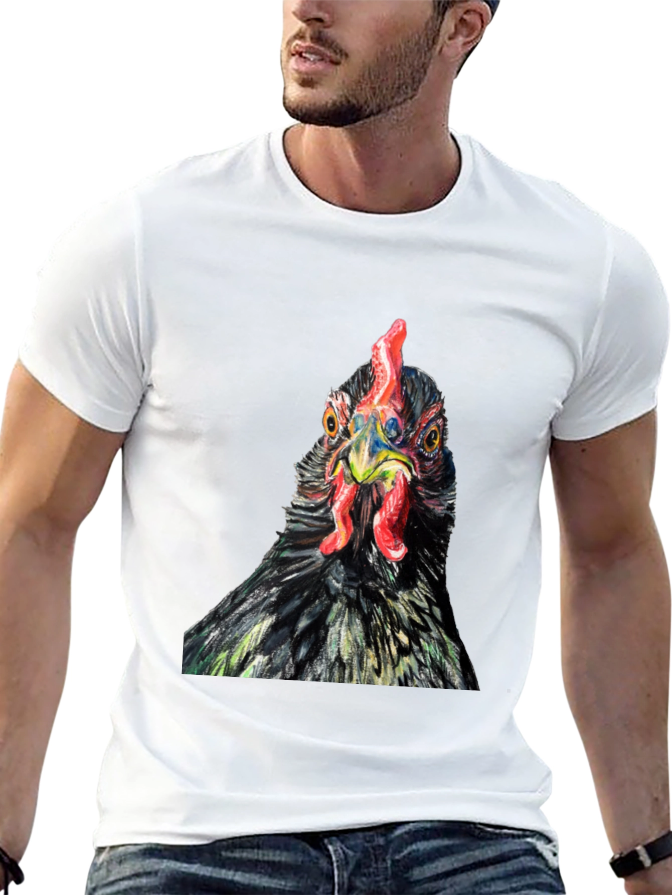 Chicken Graphic T-Shirt - Unique Bird Design Tee