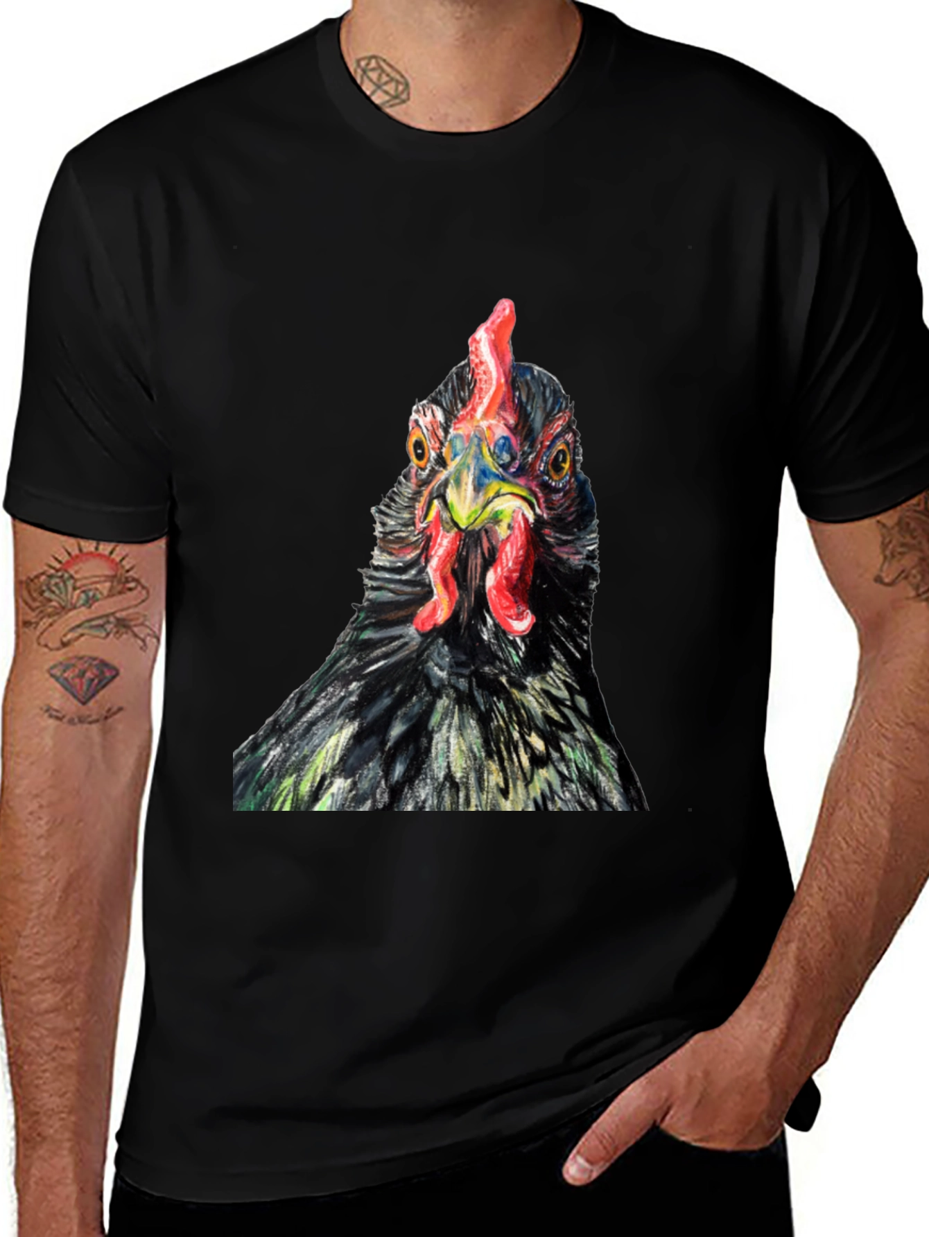 Chicken Graphic T-Shirt - Unique Bird Design Tee