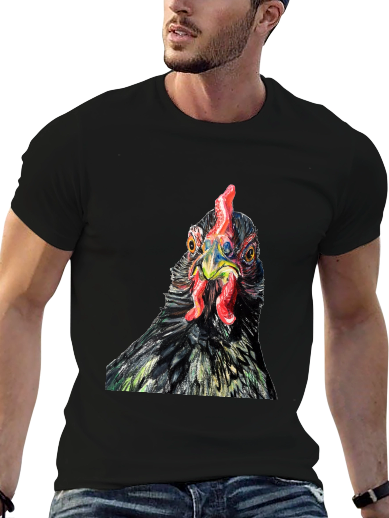 Chicken Graphic T-Shirt - Unique Bird Design Tee