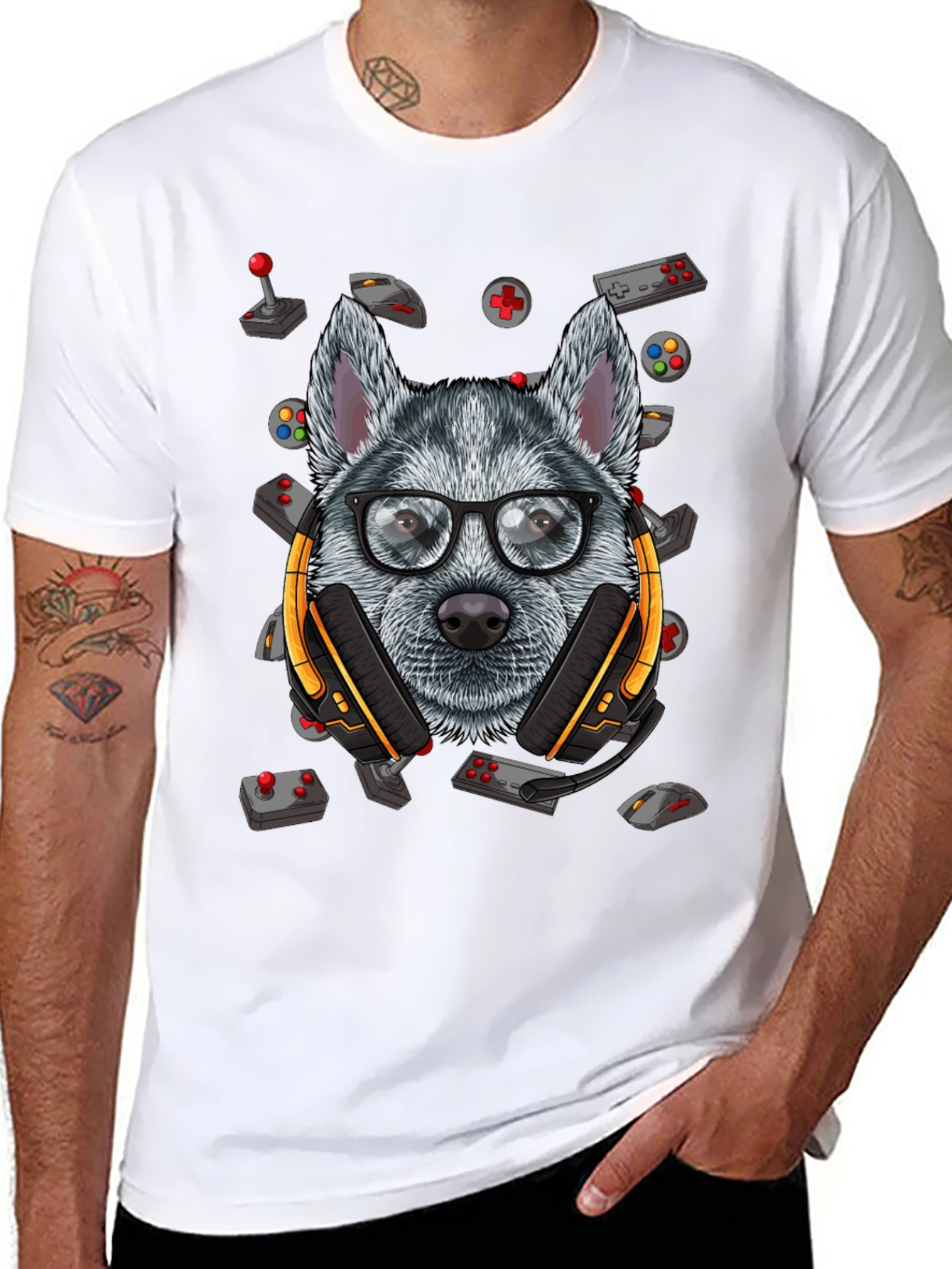 Gamer Dog T-Shirt - Cool Canine Gamer