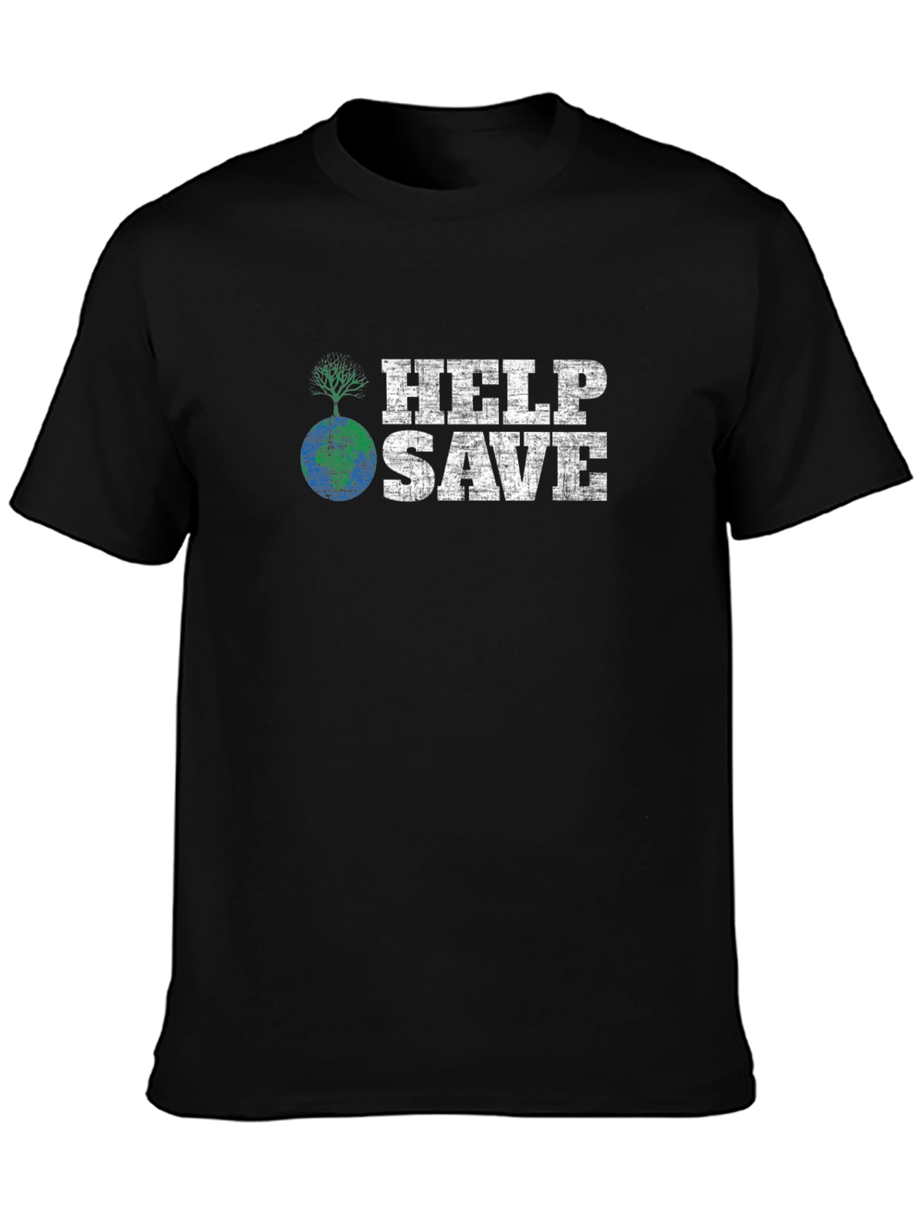 Help Save Earth Graphic T-Shirt - Black