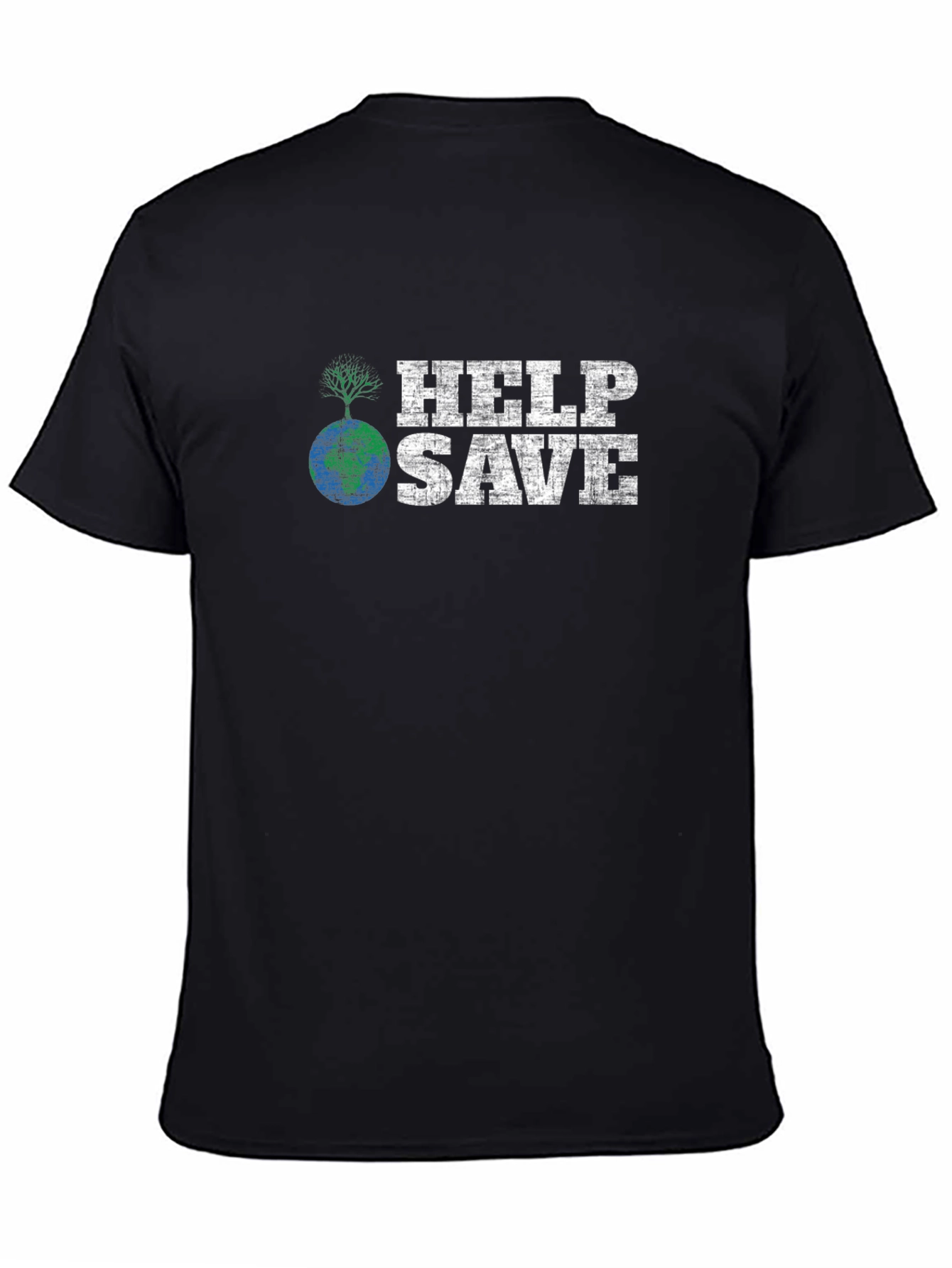Help Save Earth Graphic T-Shirt - Black