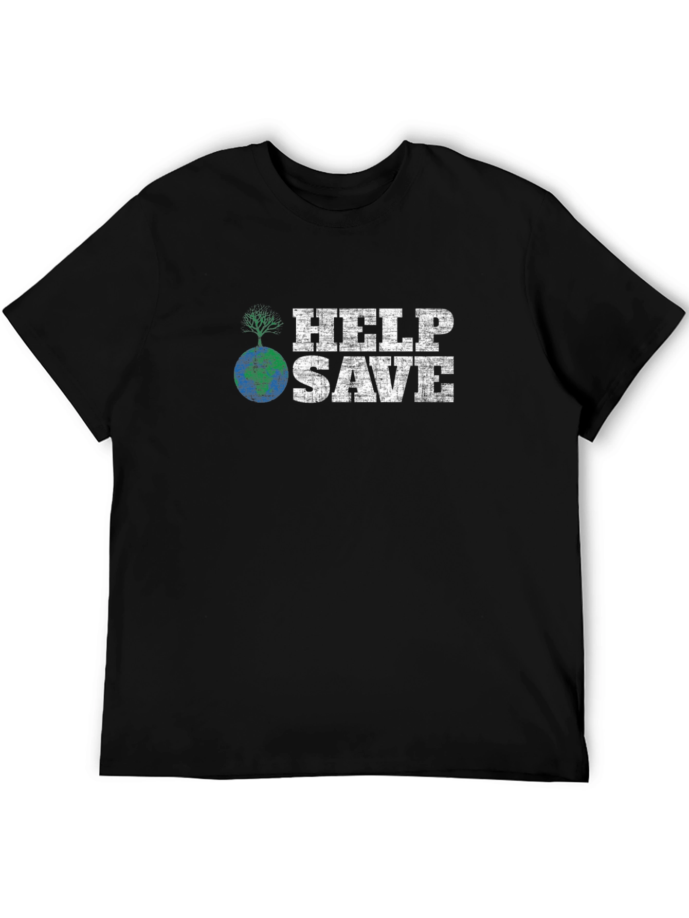 Help Save Earth Graphic T-Shirt - Black