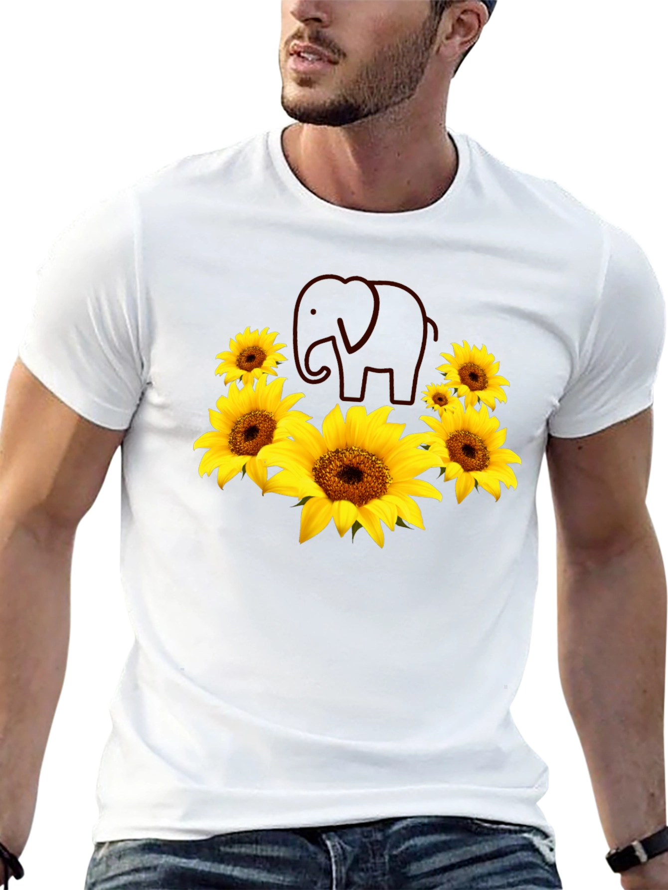 Sunflower Elephant Graphic Tee