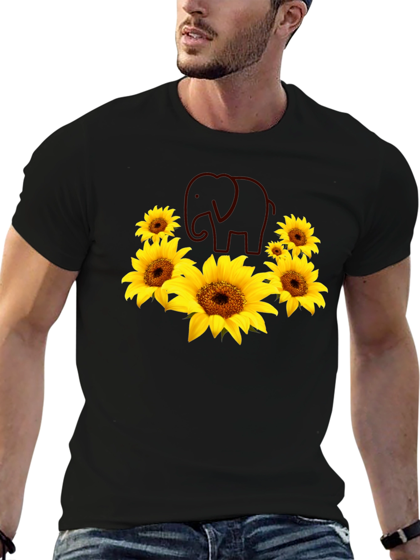 Sunflower Elephant Graphic Tee